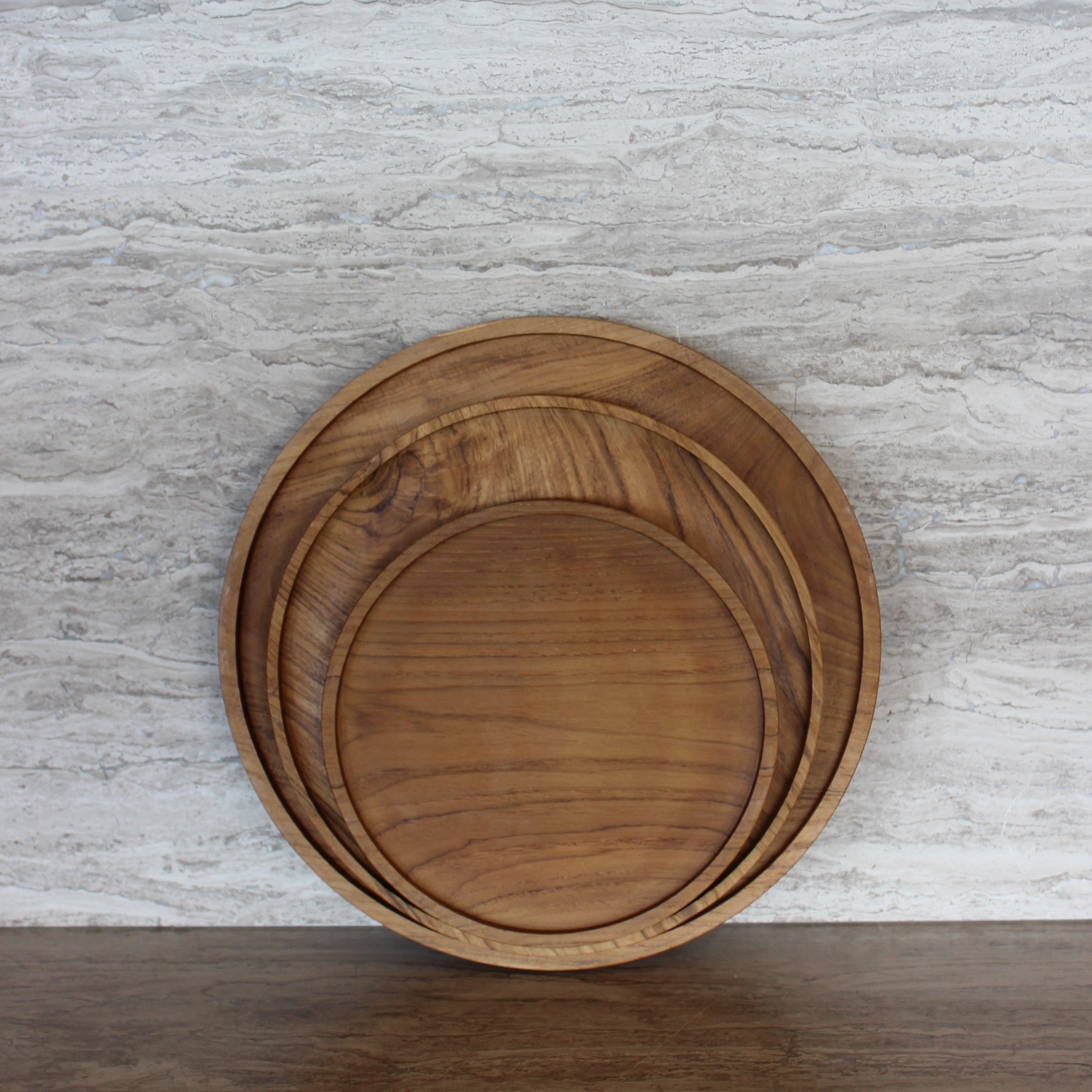 Teak Plates - 3 sizes
