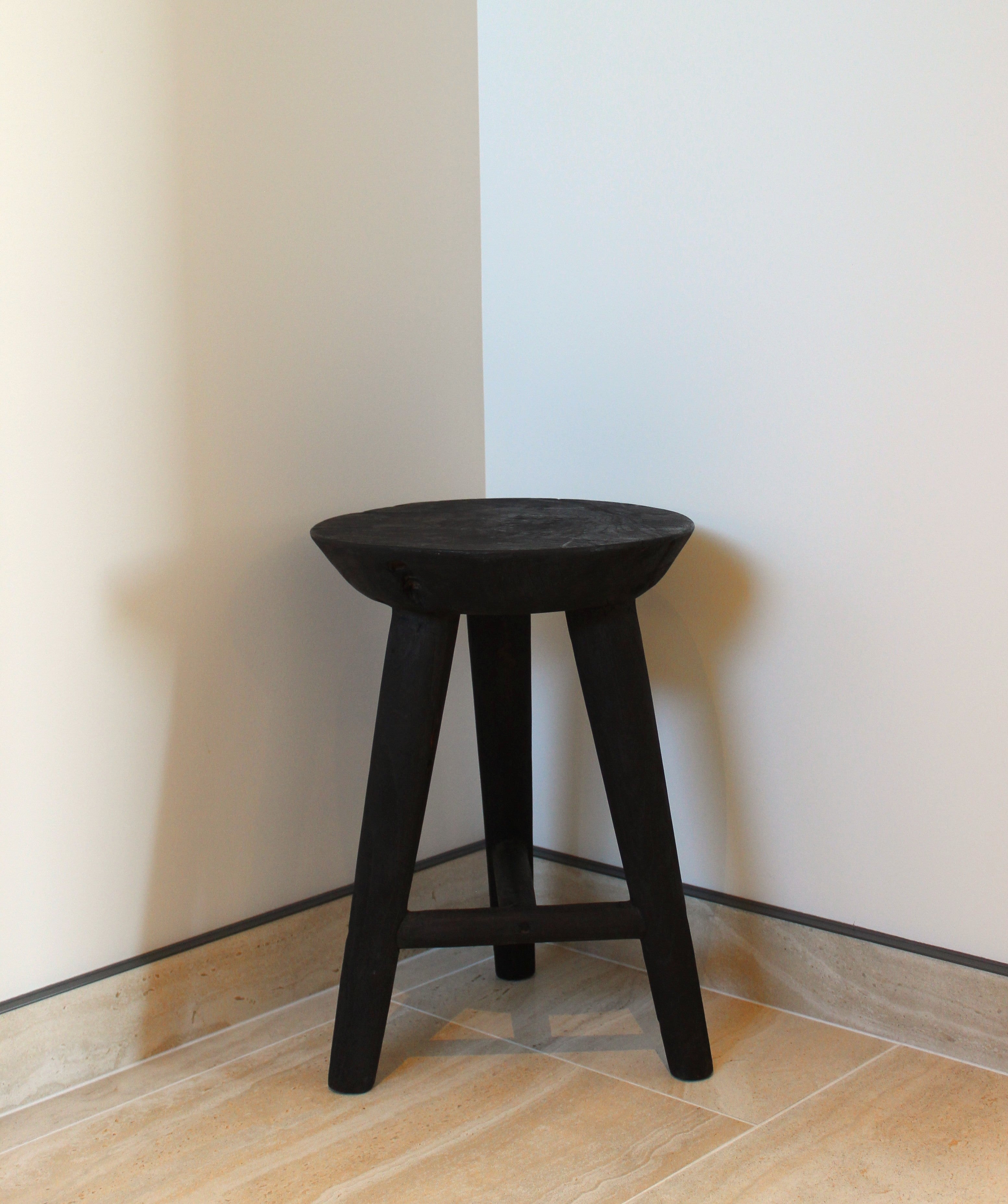 Black Teak Stool