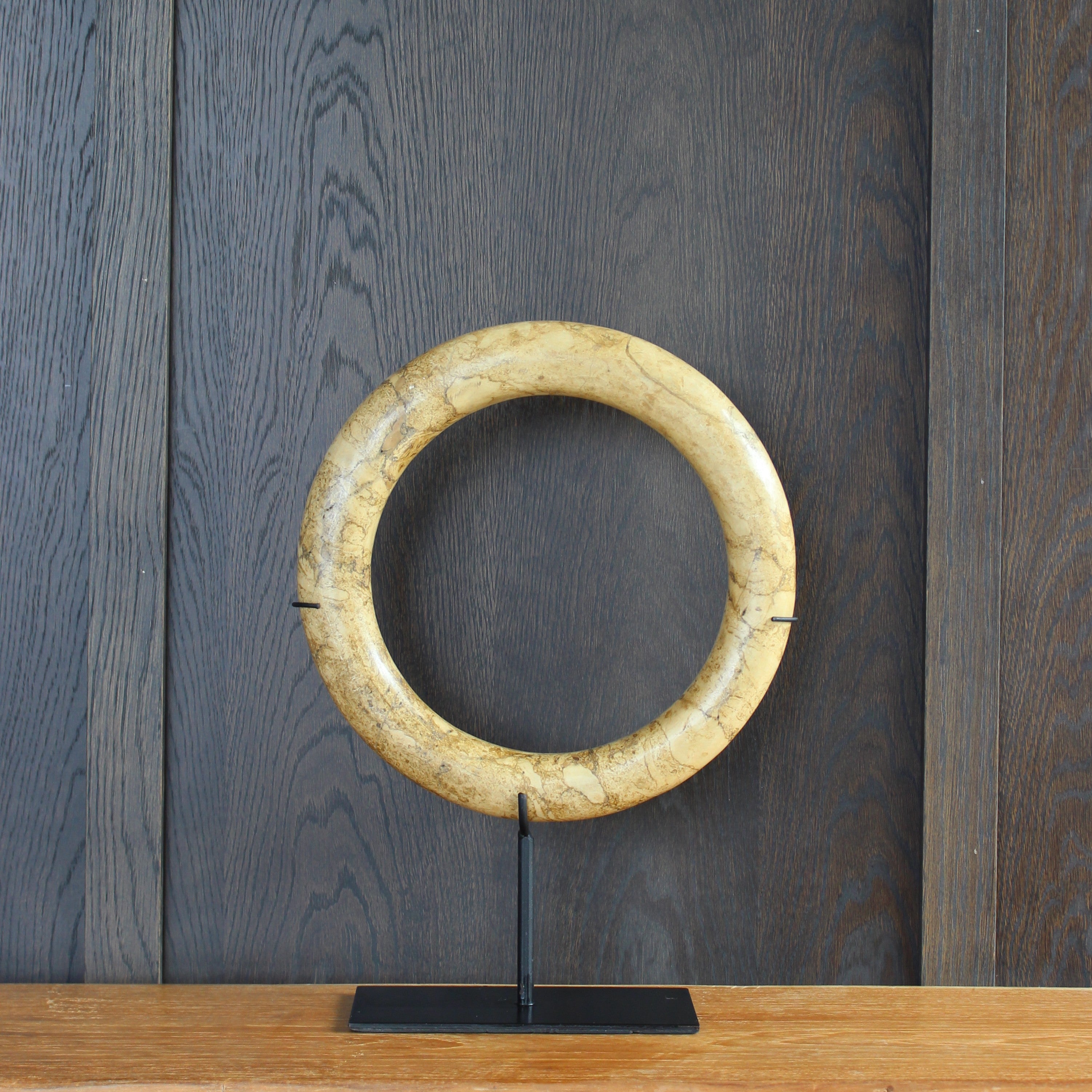 Tan Stone Eternity Bracelet On Stand - 3 Sizes