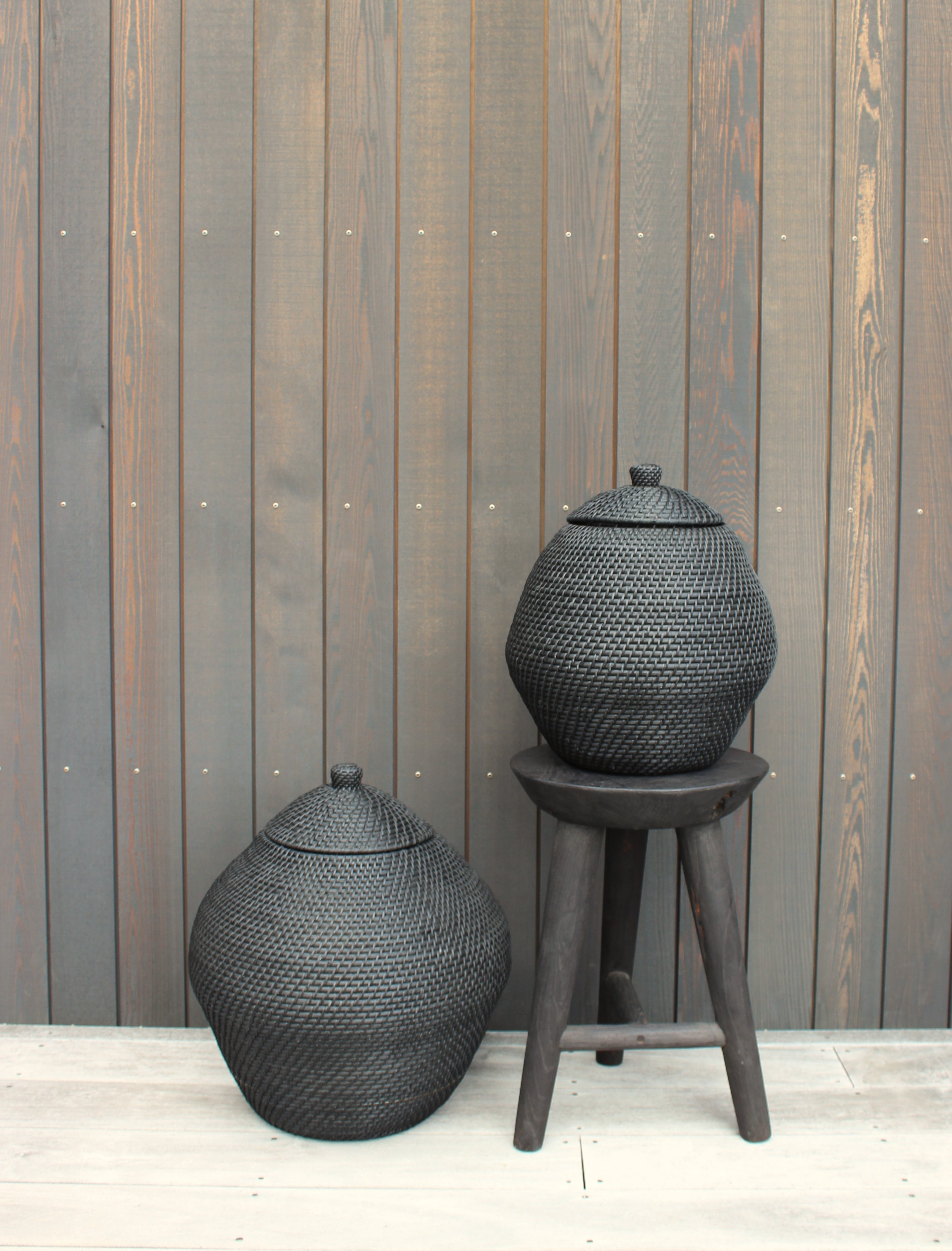 Gaia Basket — Set of 2 in Black