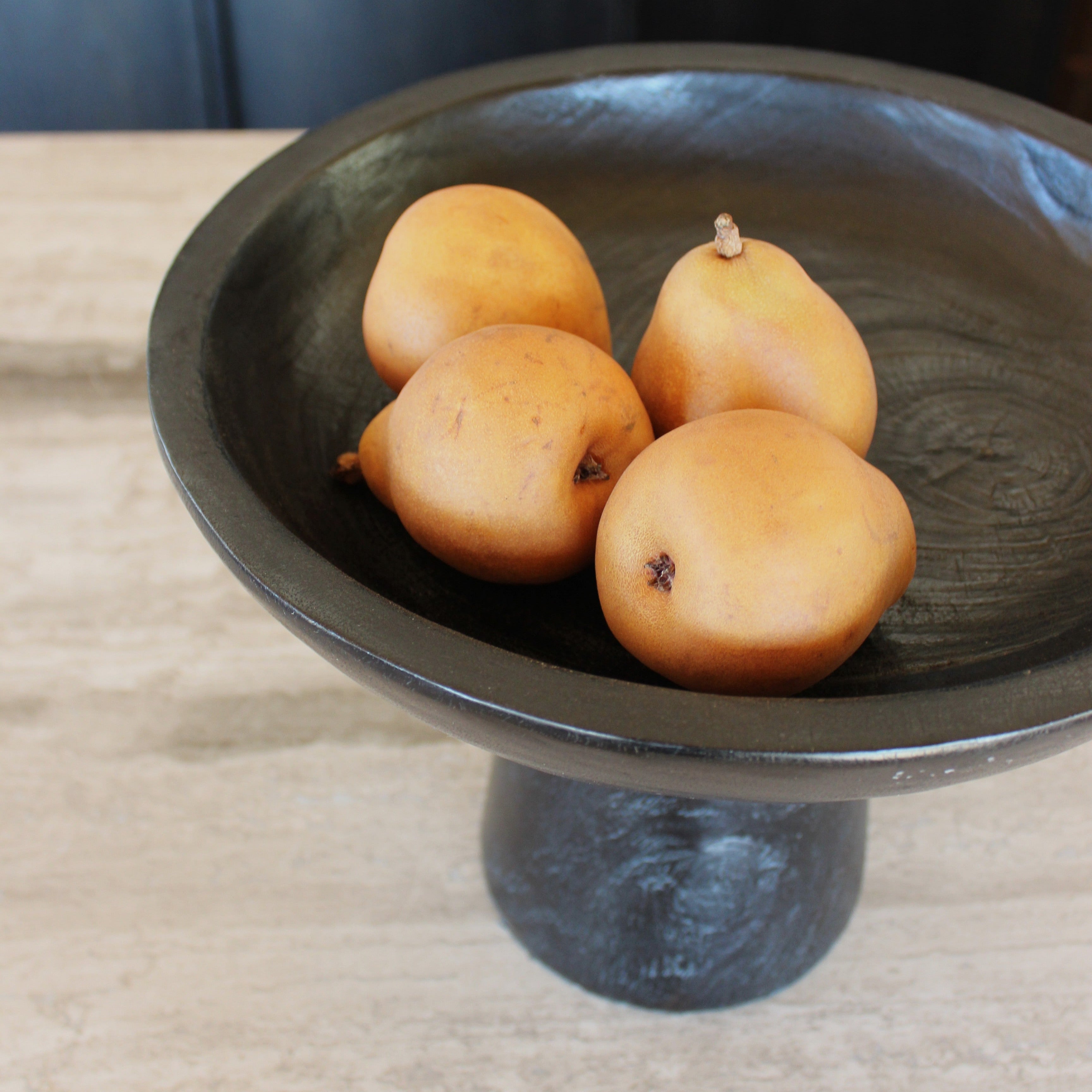 Dulang Pedestal Bowl Black