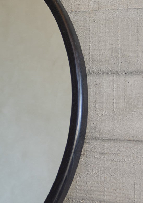 Sol Round Mirror 90cm — Black