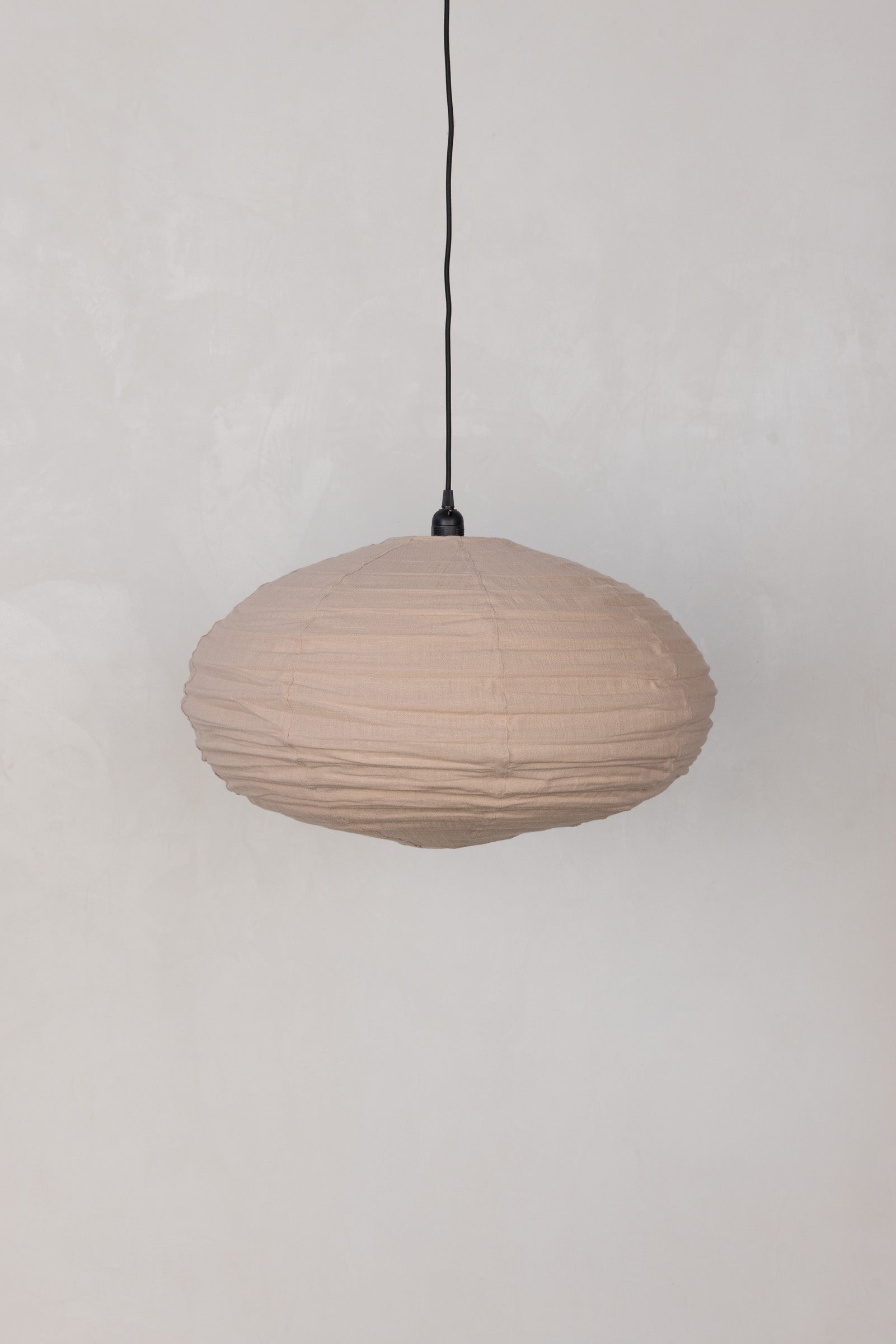 Oval 60cm Lantern — Warm Beige