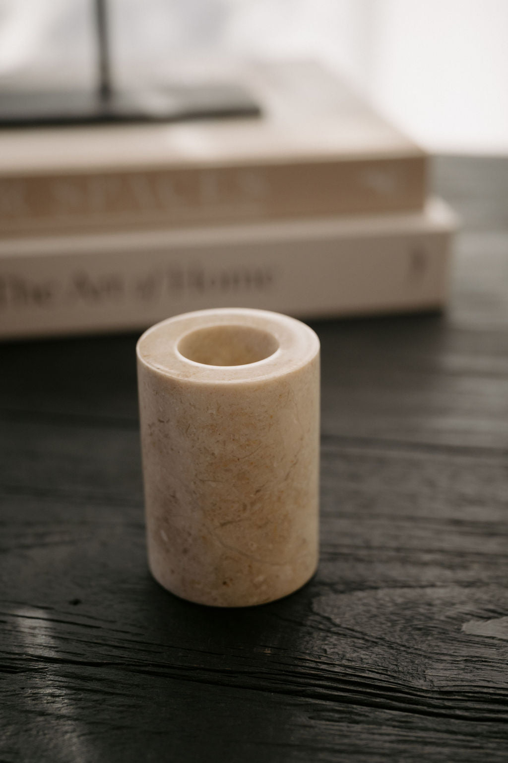 Alina Candle Holder — Cream Marble