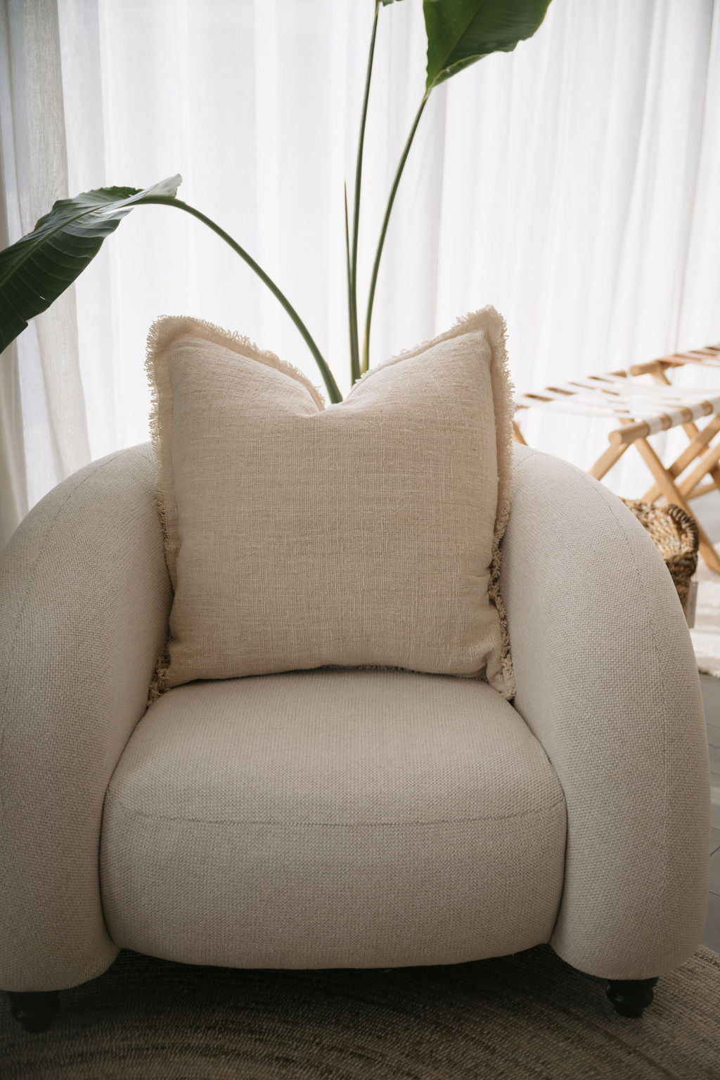 Oak Fringe Cushion