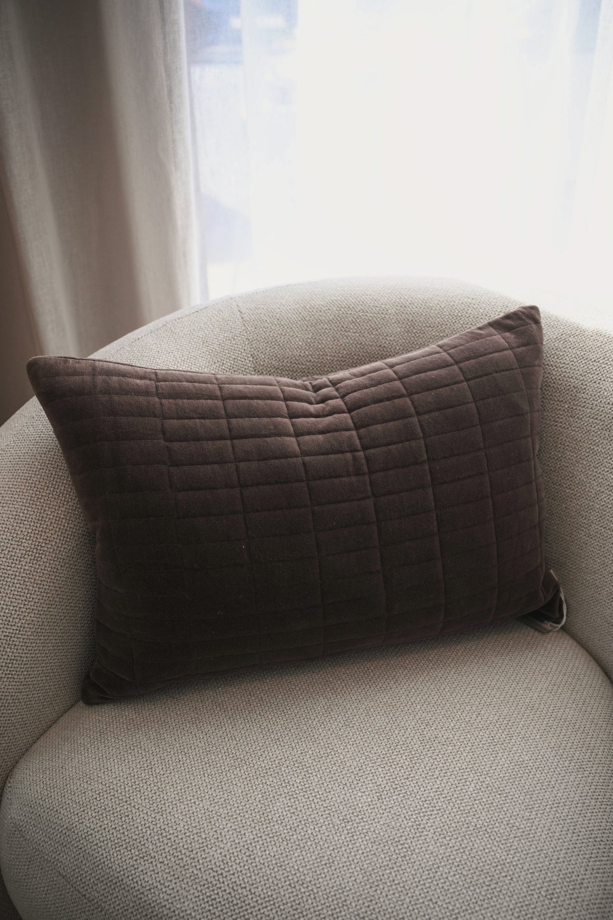 Turner Cushion in Chocolate