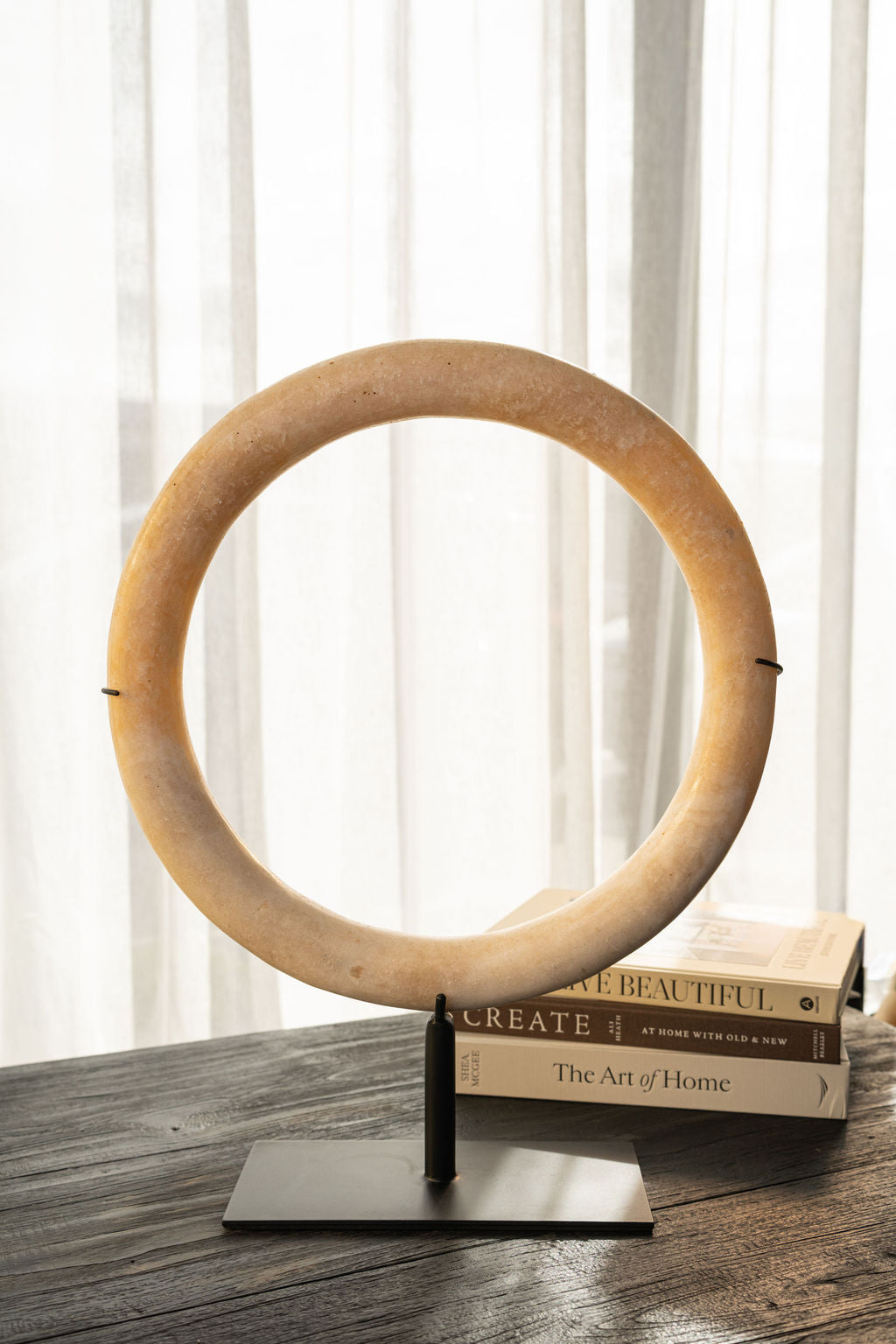 White Marble Eternity Bracelet On Stand - 3 Sizes