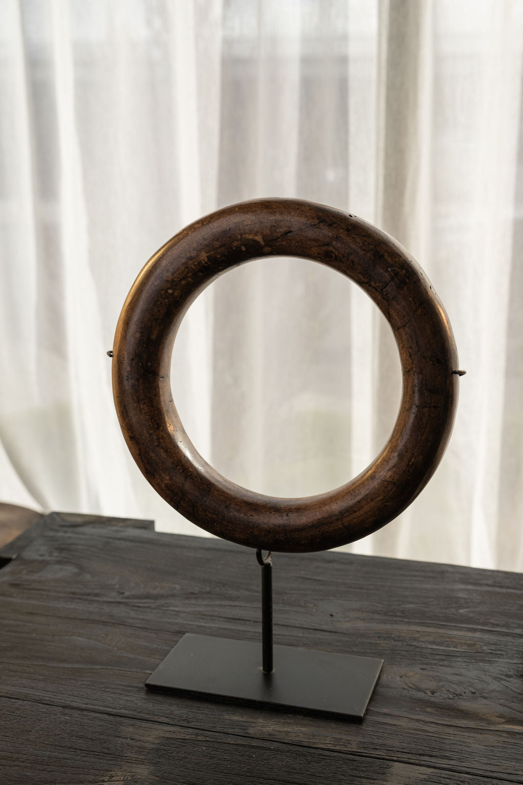 Deep Brown Marble Eternity Bracelet On Stand - 3 Sizes