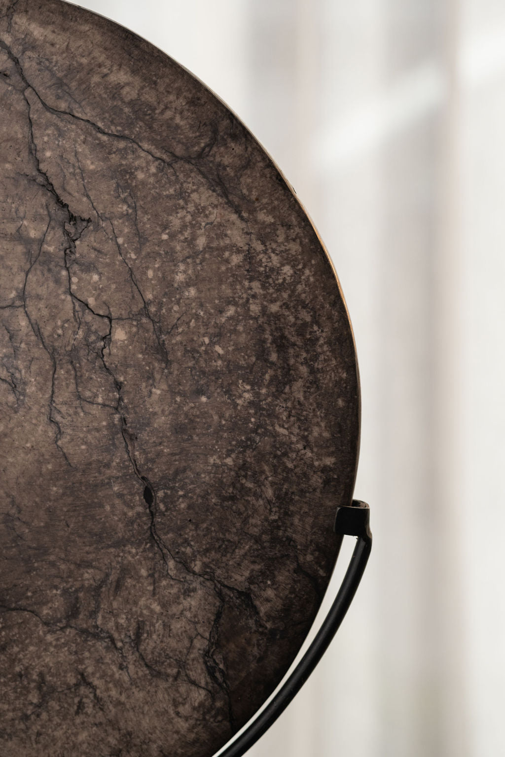 Charcoal Lightening Eternity Stone On Stand - DIA: 40cm
