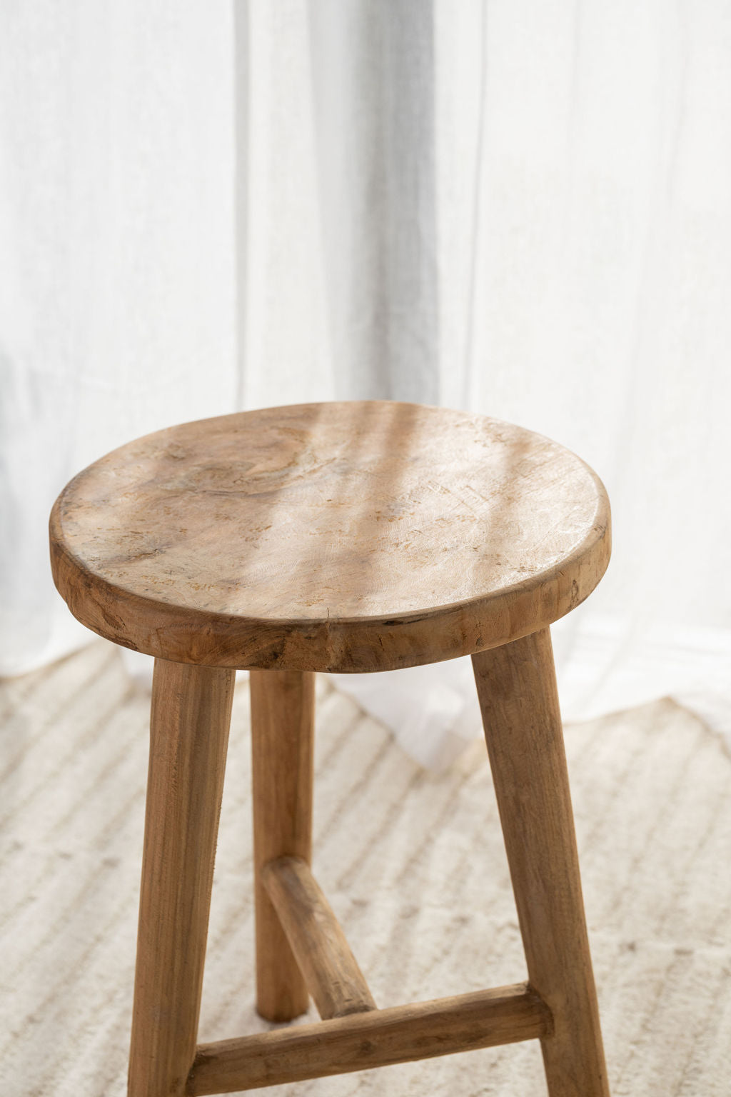 Natural Teak Stool