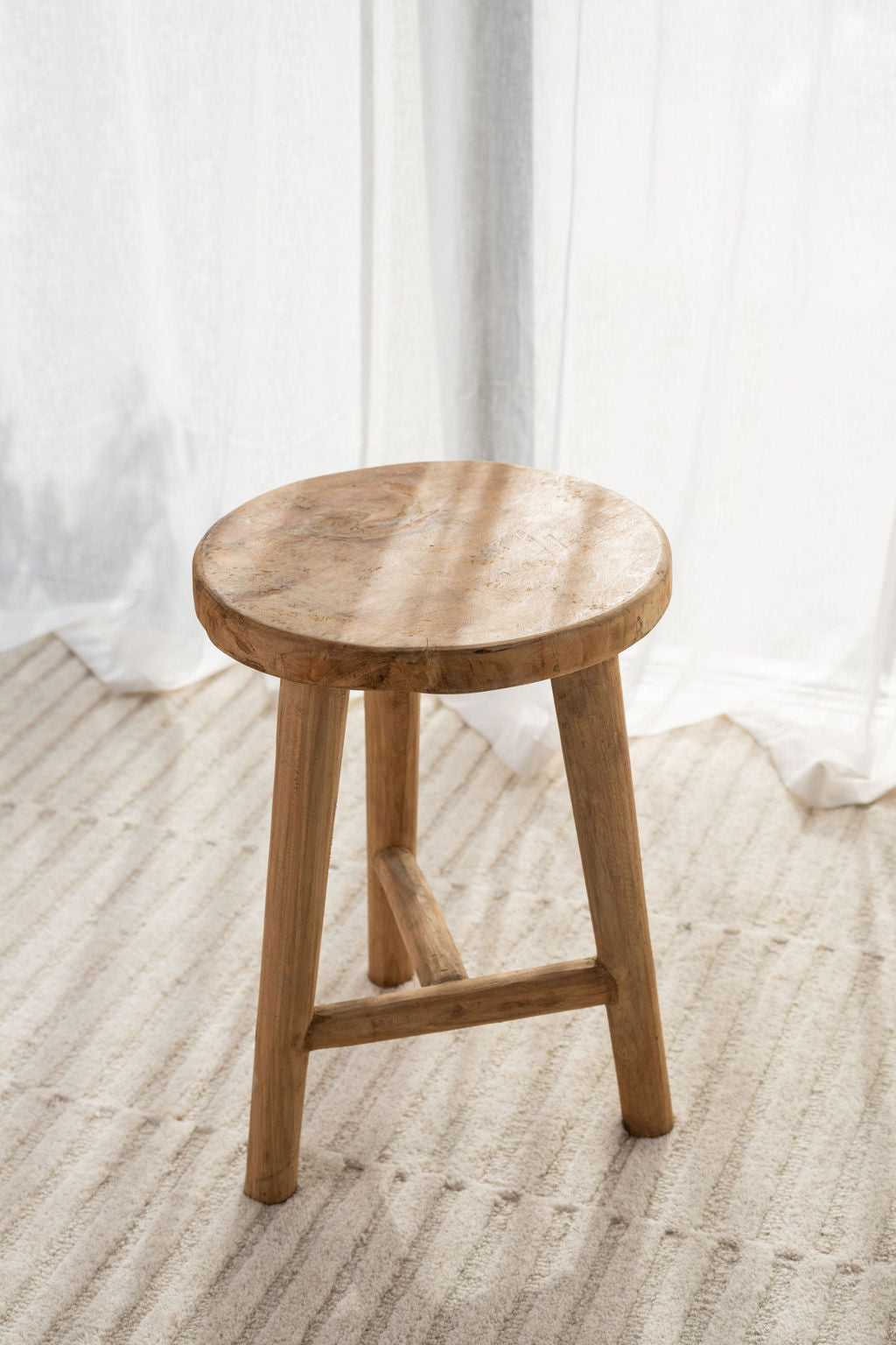 Natural Teak Stool
