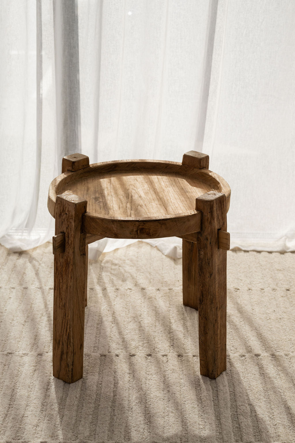 Rumi Reclaimed Teak Side Table - Natural