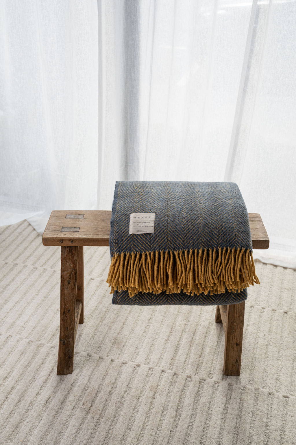 Weave Lerwick Throw in Navy
