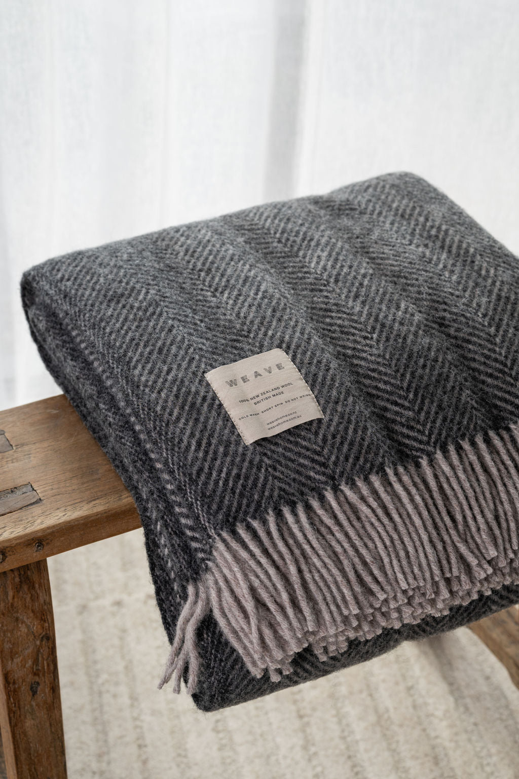 Weave Lerwick Throw in Charcoal