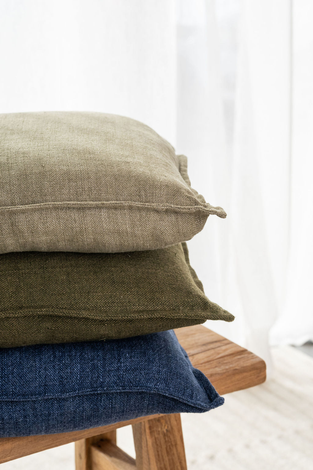 Flaxmill Linen Cushion in Ink