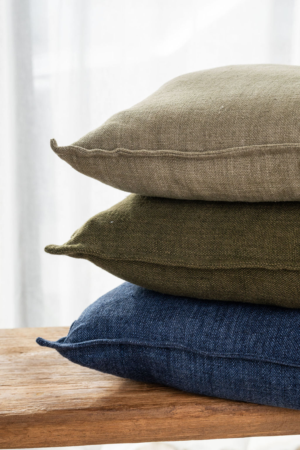 Flaxmill Linen Cushion in Ink