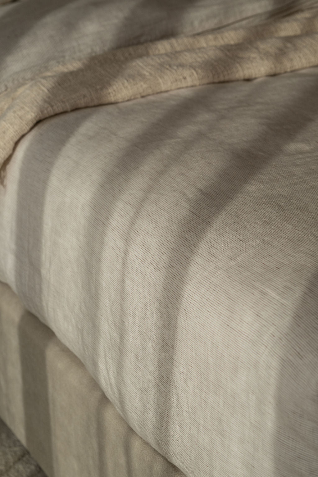 Weave Sova Linen Quilt Cover in Savanna Pinstripe