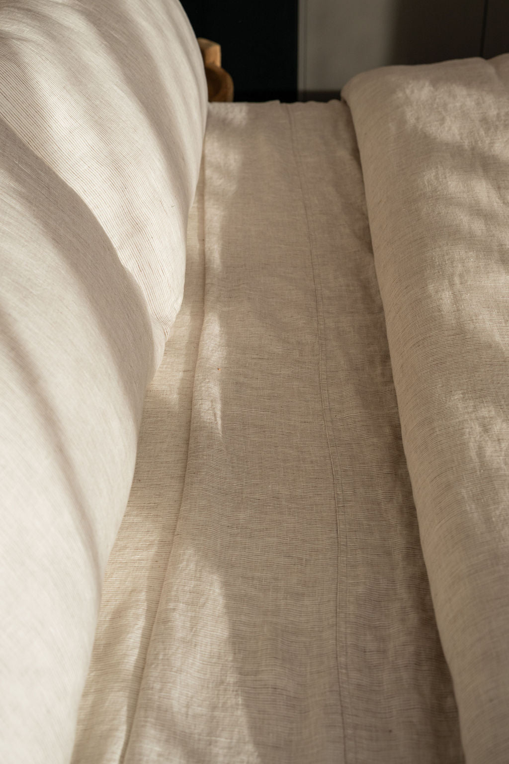 Weave Sova Linen Quilt Cover in Savanna Pinstripe