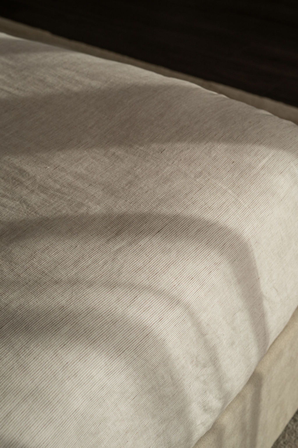 Weave Sova Linen Quilt Cover in Savanna Pinstripe