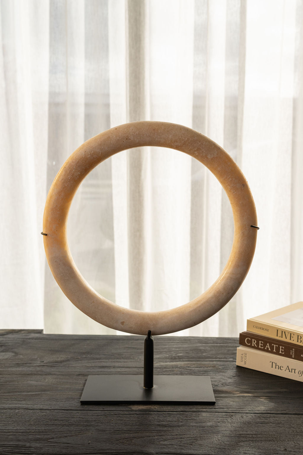 White Marble Eternity Bracelet On Stand - 3 Sizes