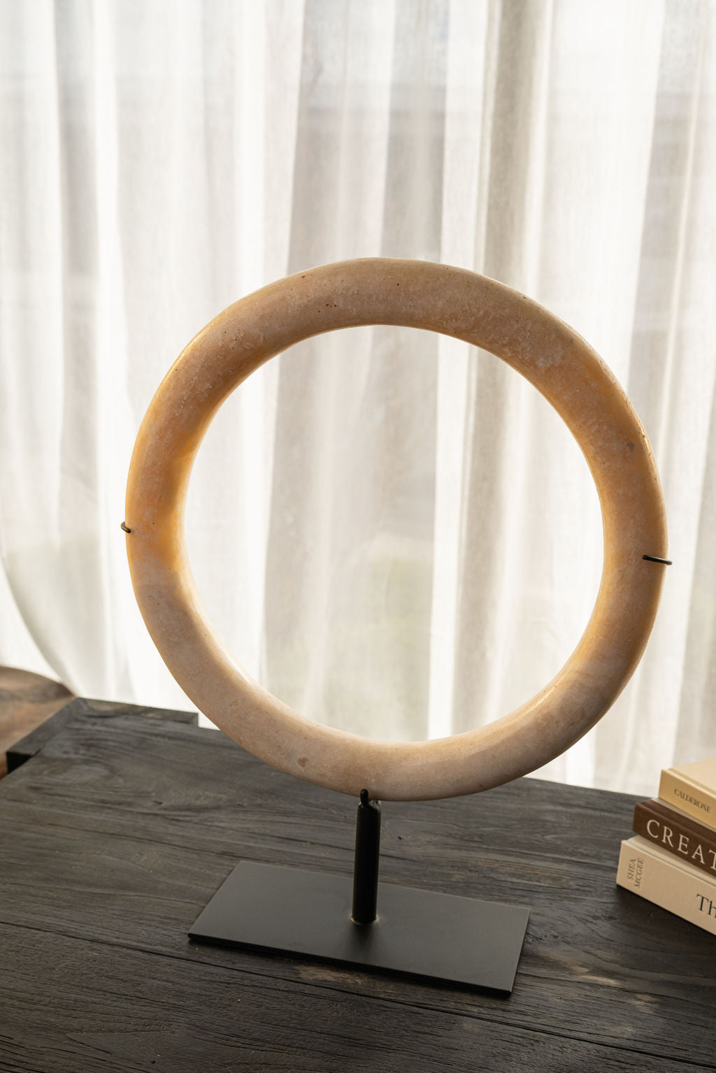 White Marble Eternity Bracelet On Stand - 3 Sizes