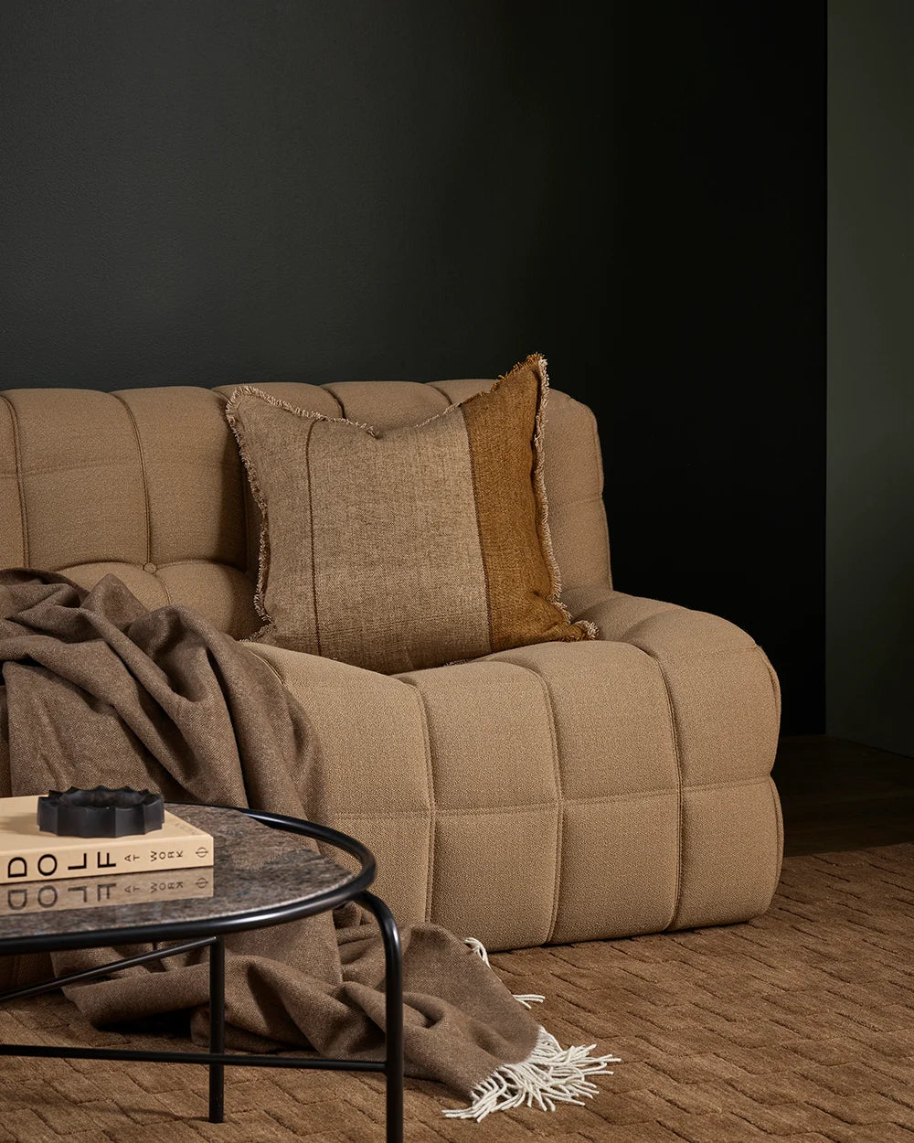 Frankton Caramel Cushion 50 x 50cm