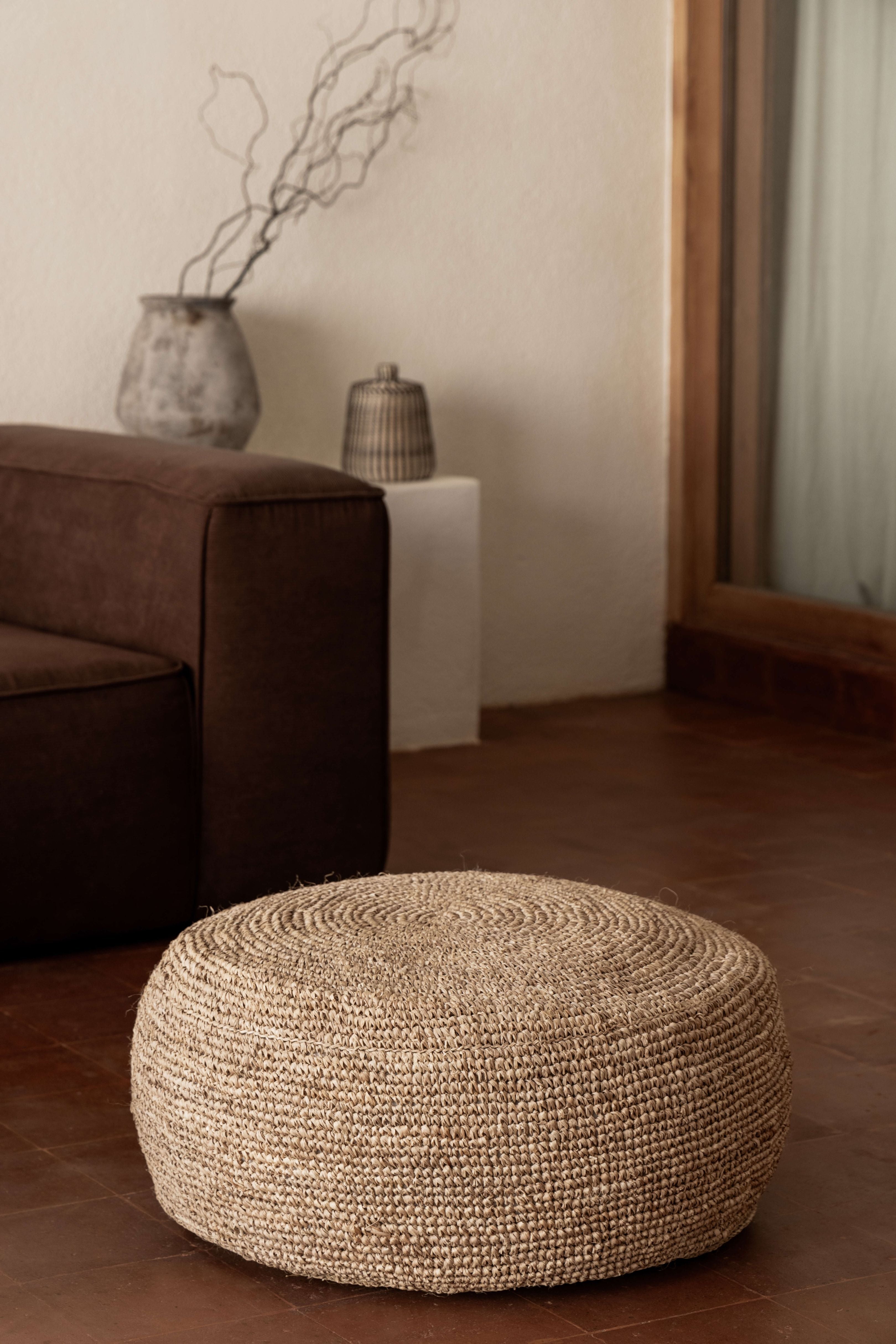 Natural Jute Pouf