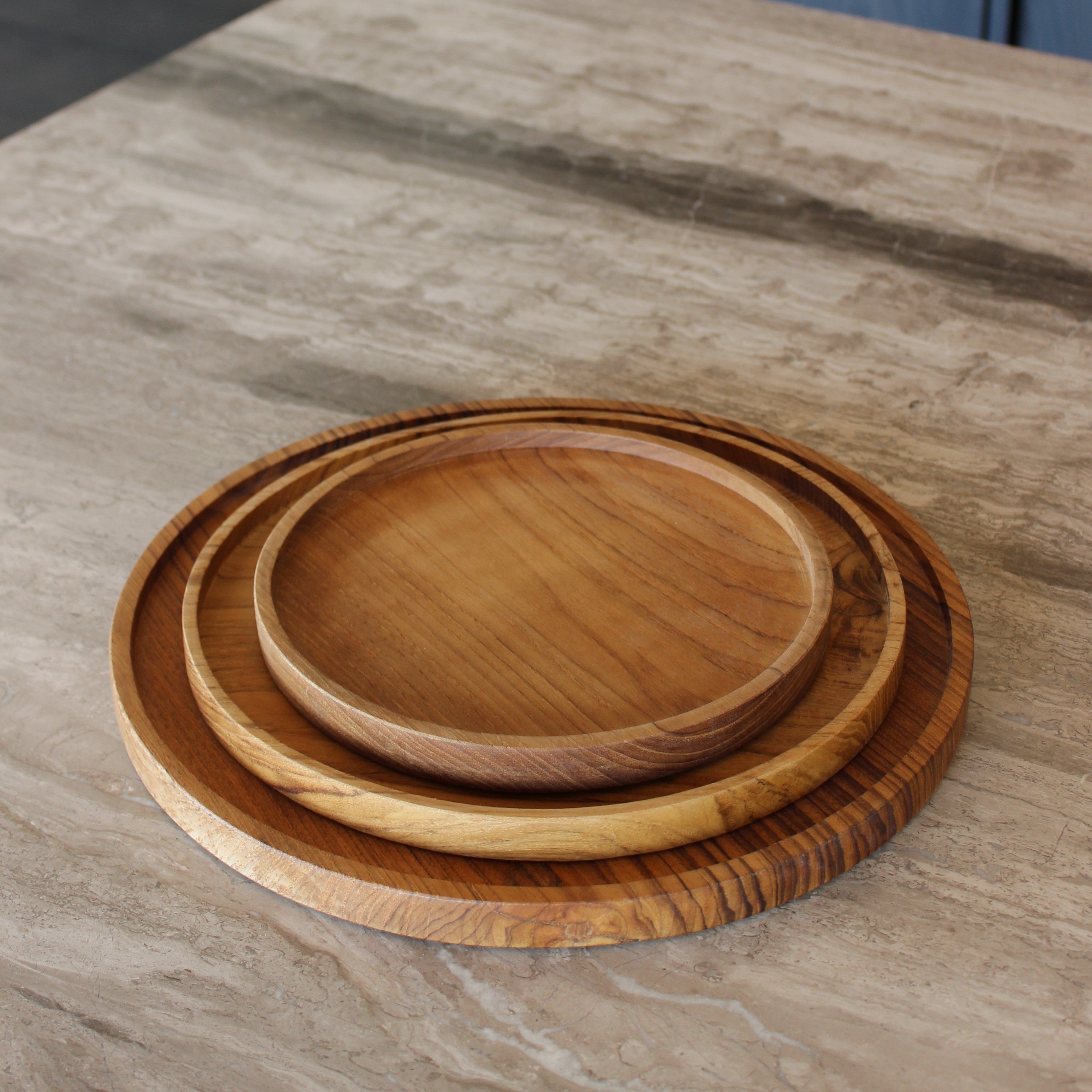 Teak Plates - 3 sizes