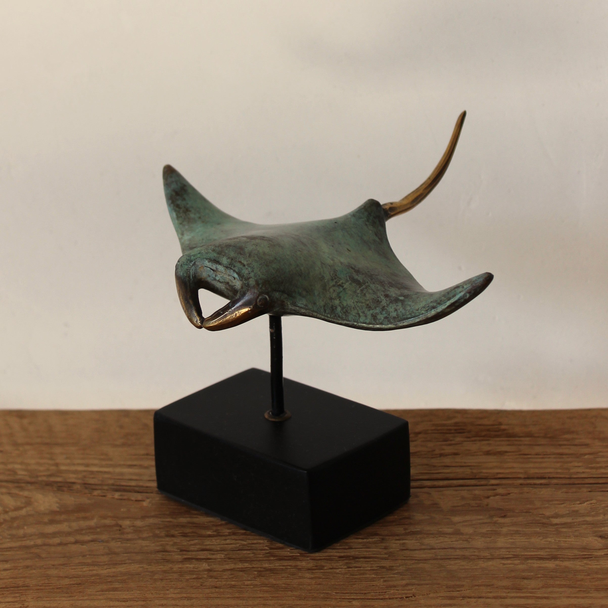 Bronze Manta Ray On Stand