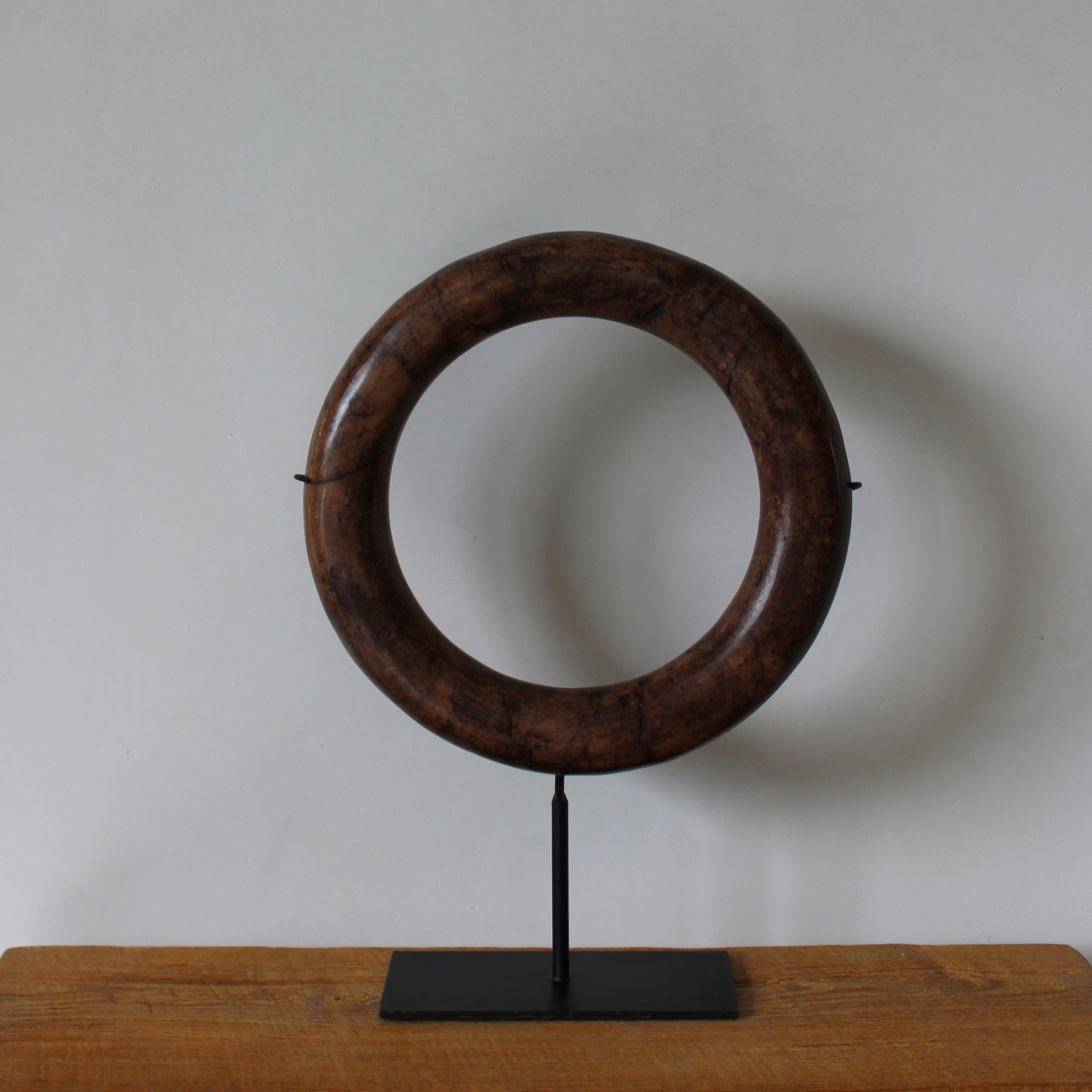 Deep Brown Marble Eternity Bracelet On Stand - 3 Sizes