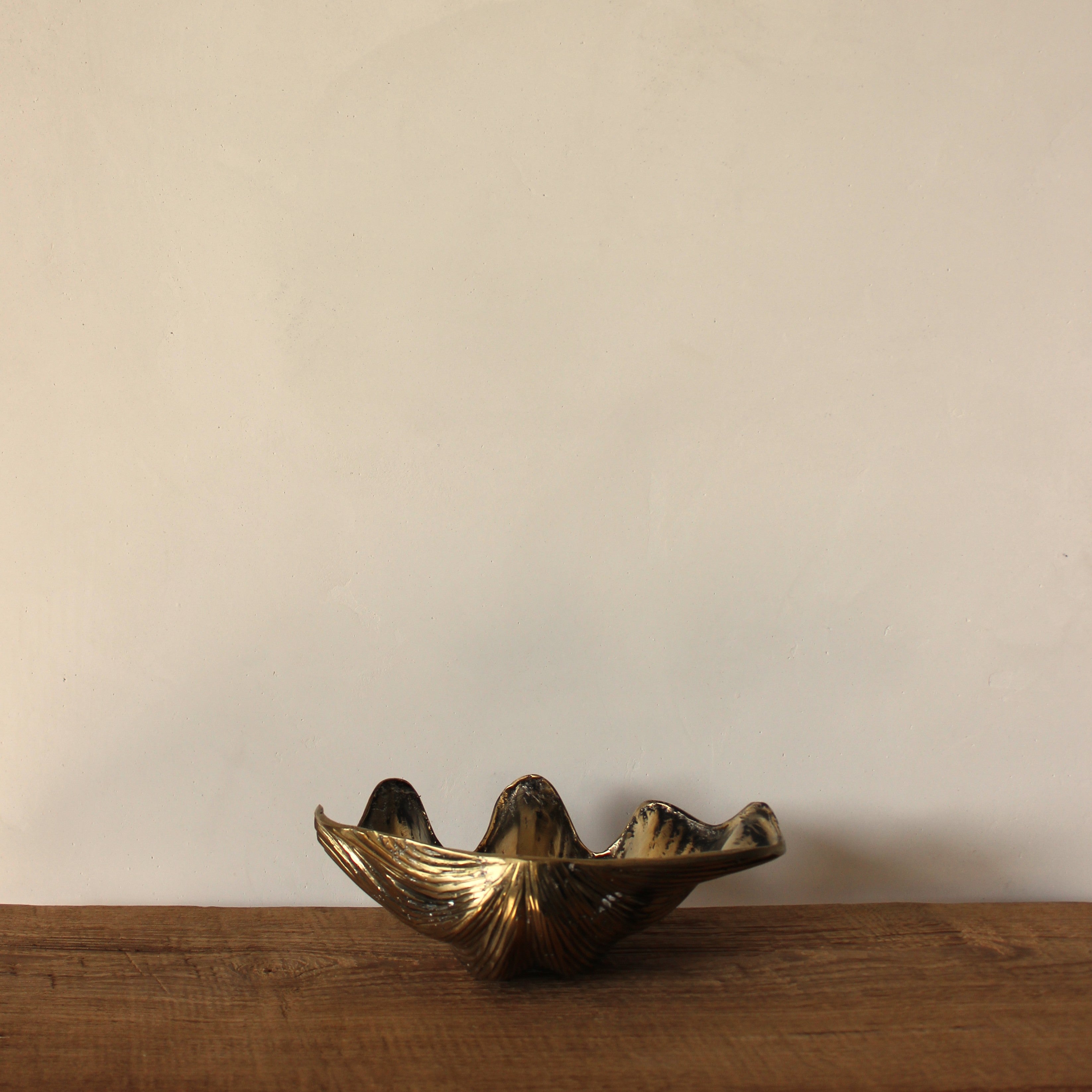 Brass Clamshell Bowl