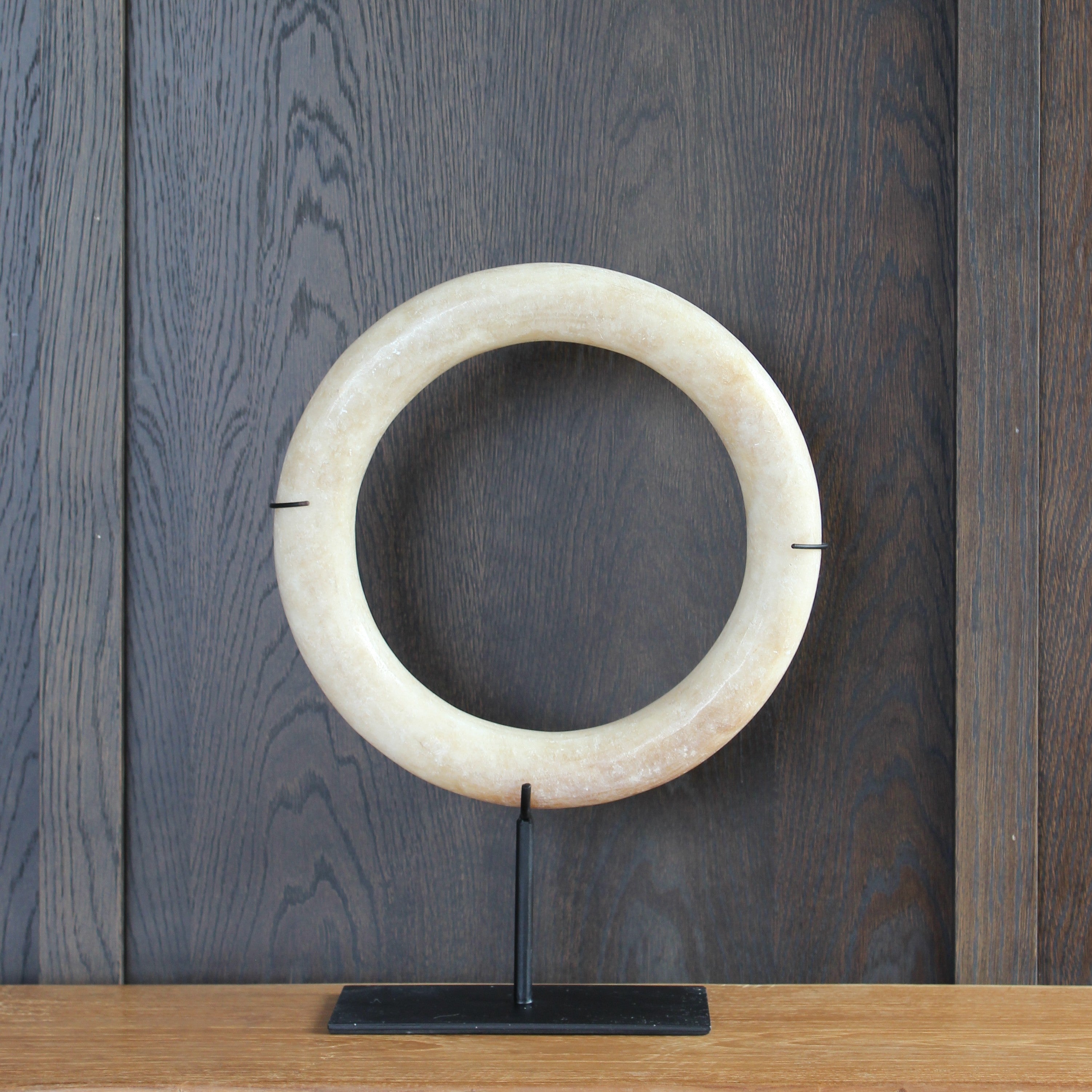 White Marble Eternity Bracelet On Stand - 3 Sizes