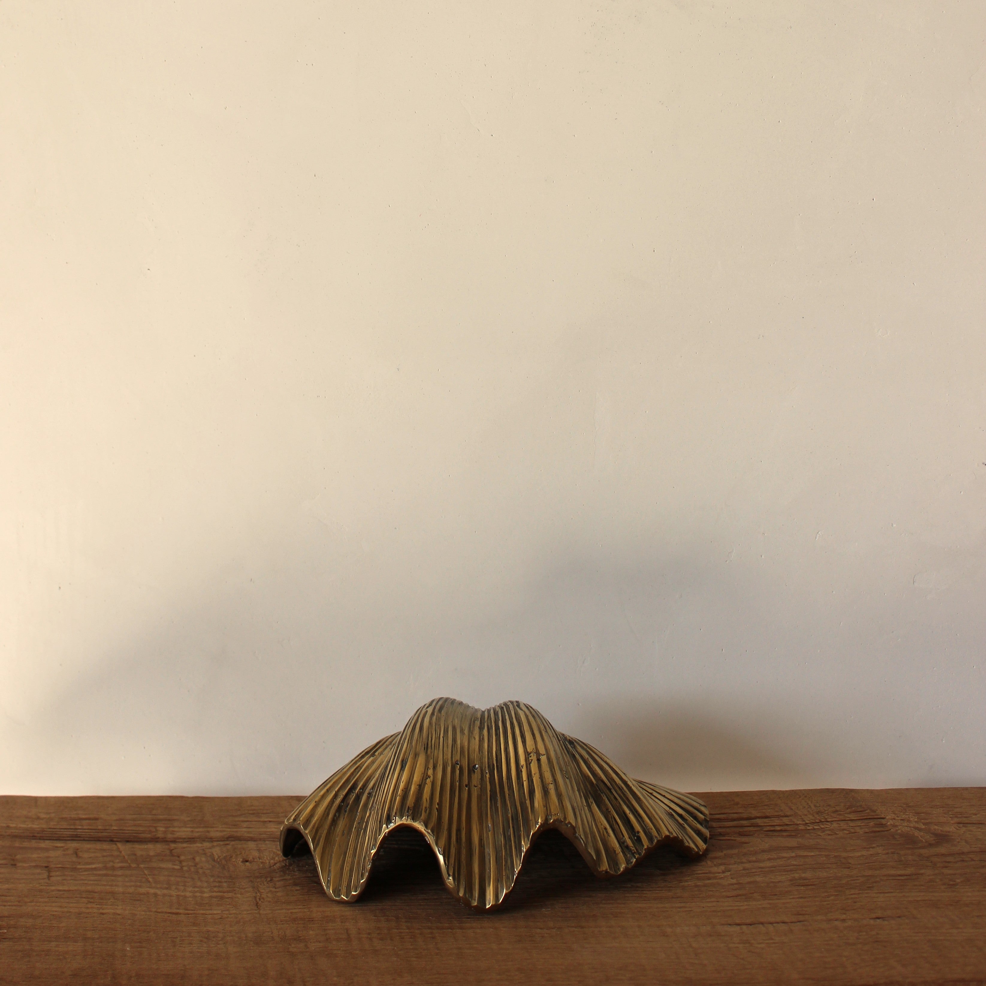 Brass Clamshell Bowl