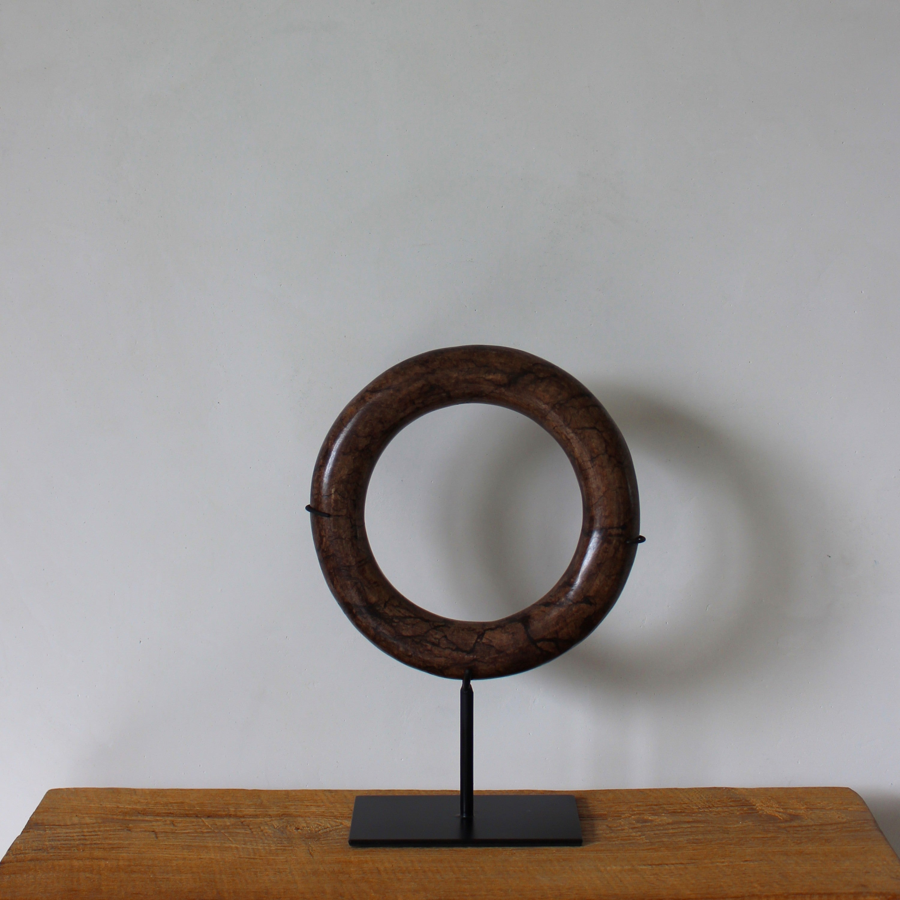 Deep Brown Marble Eternity Bracelet On Stand - 3 Sizes