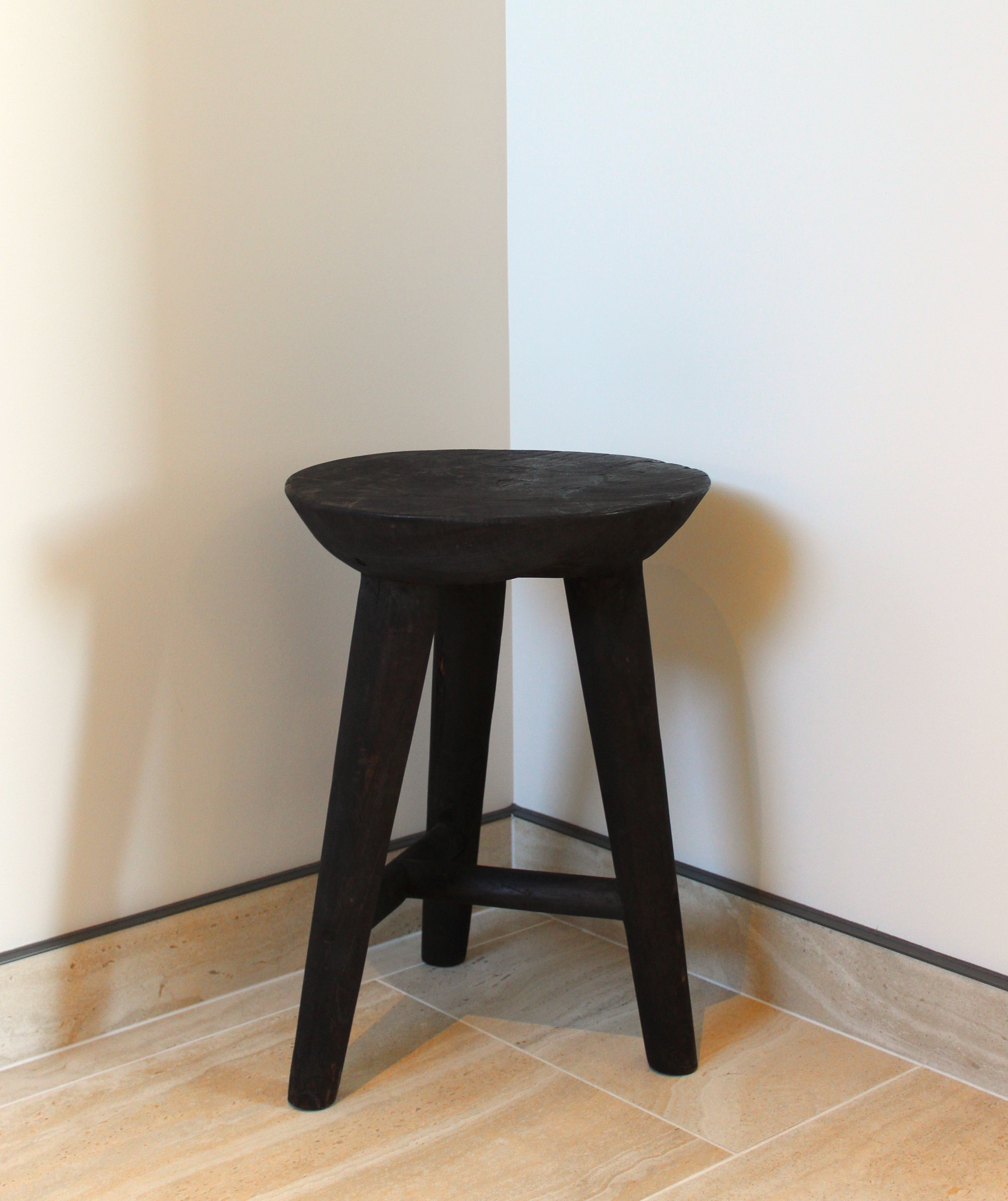 Black Teak Stool