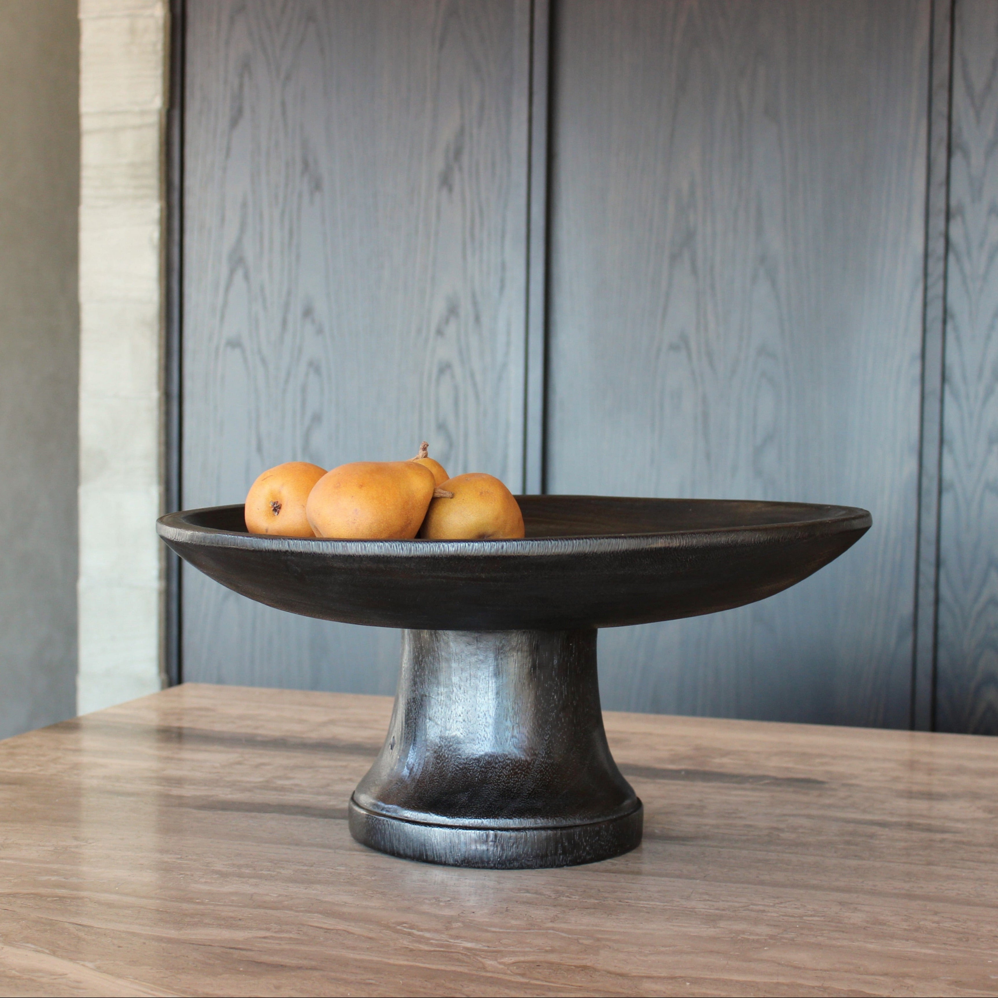 Dulang Pedestal Bowl Black Extra Large