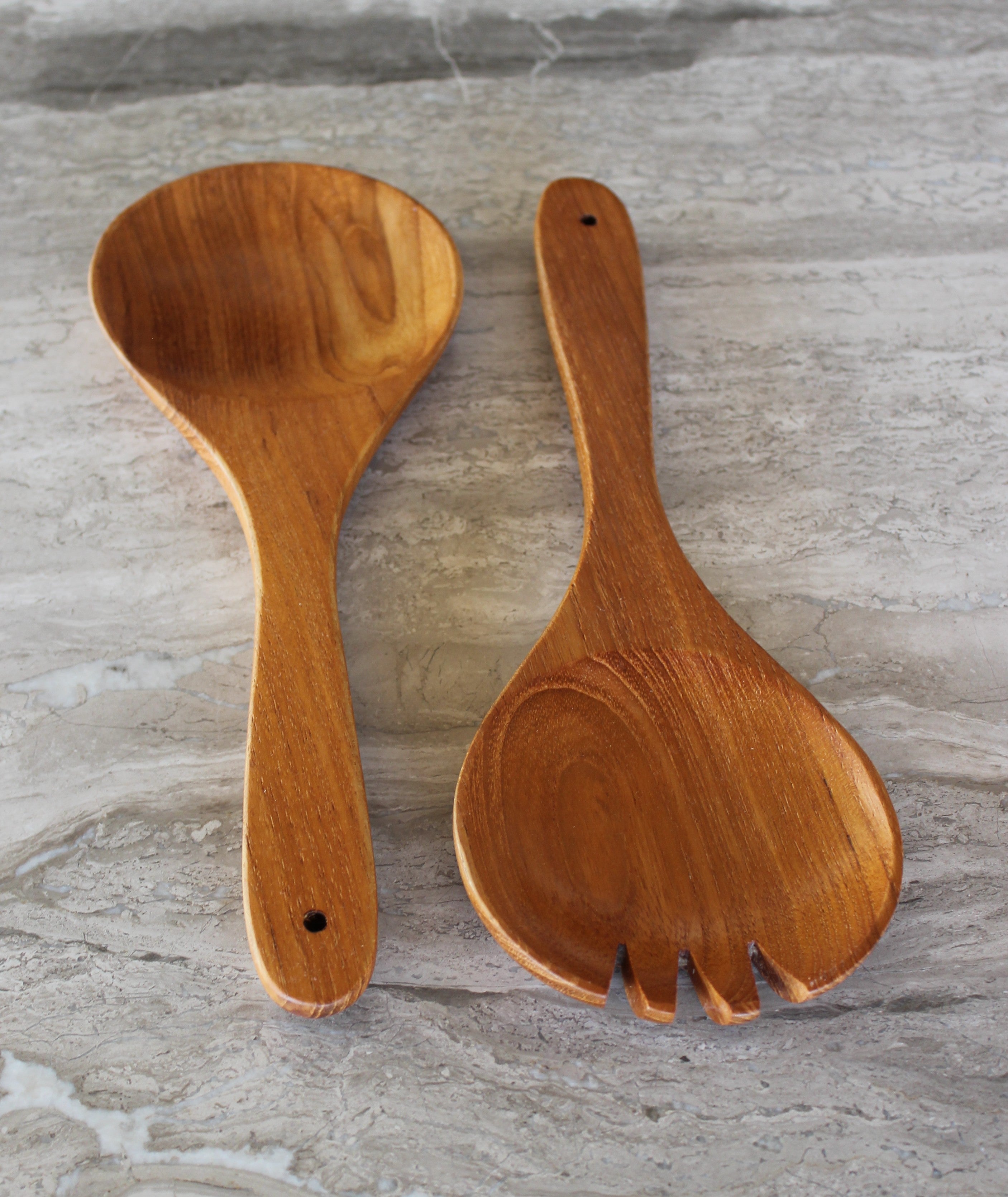 Teak Salad Servers