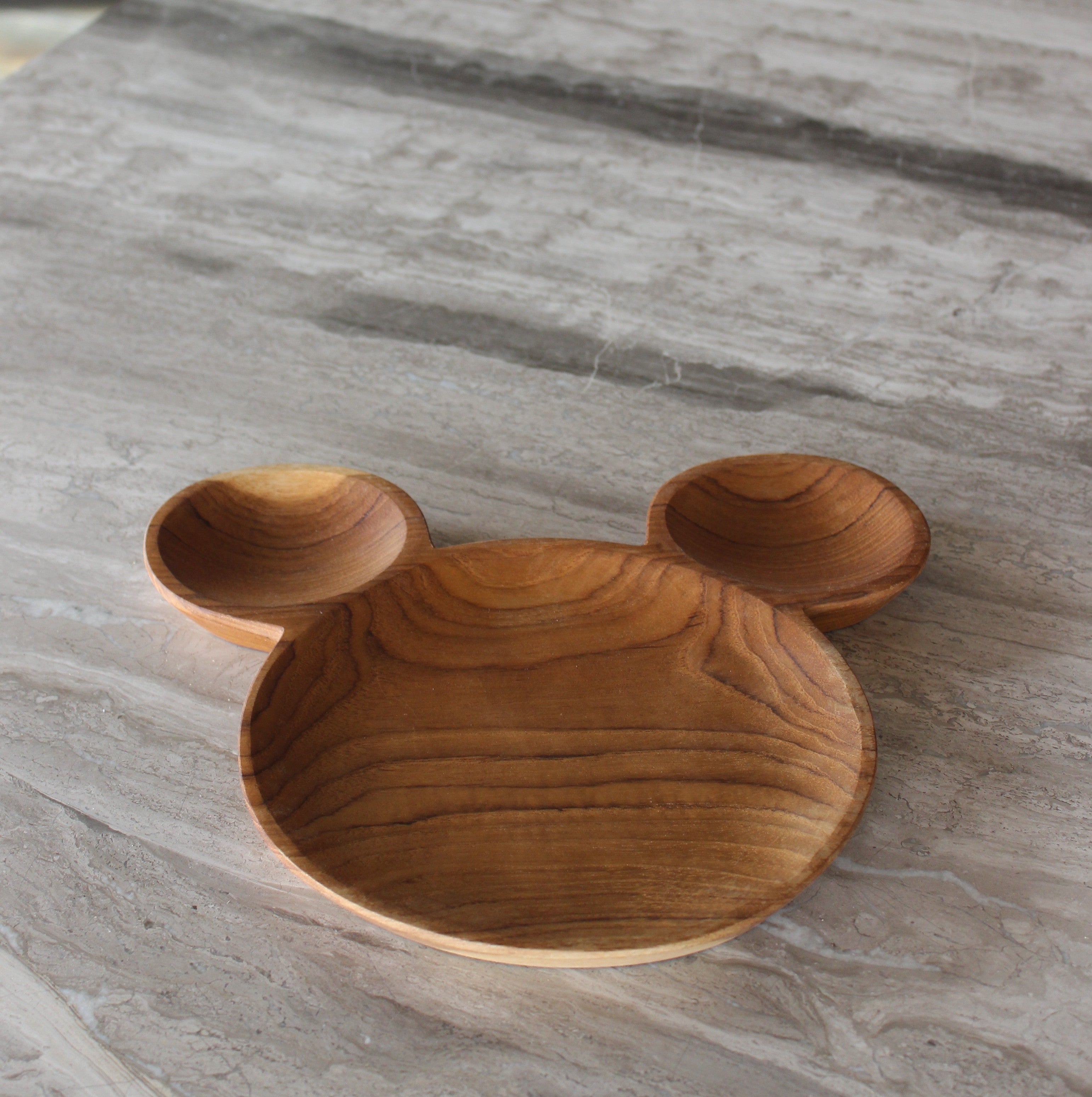 Mickey Teak Plate