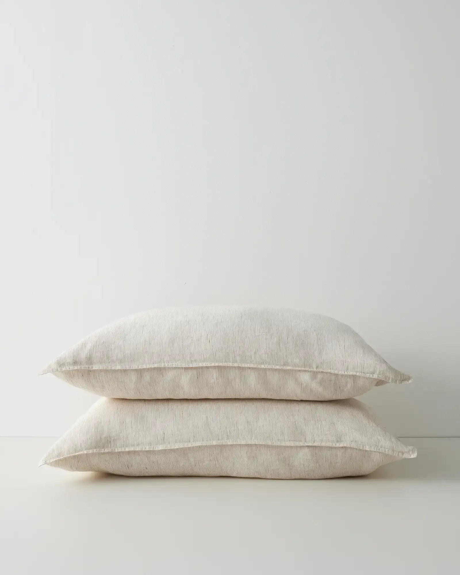 Weave Sova Linen Standard Size Pillowcase Pair in Savanna Pinstripe