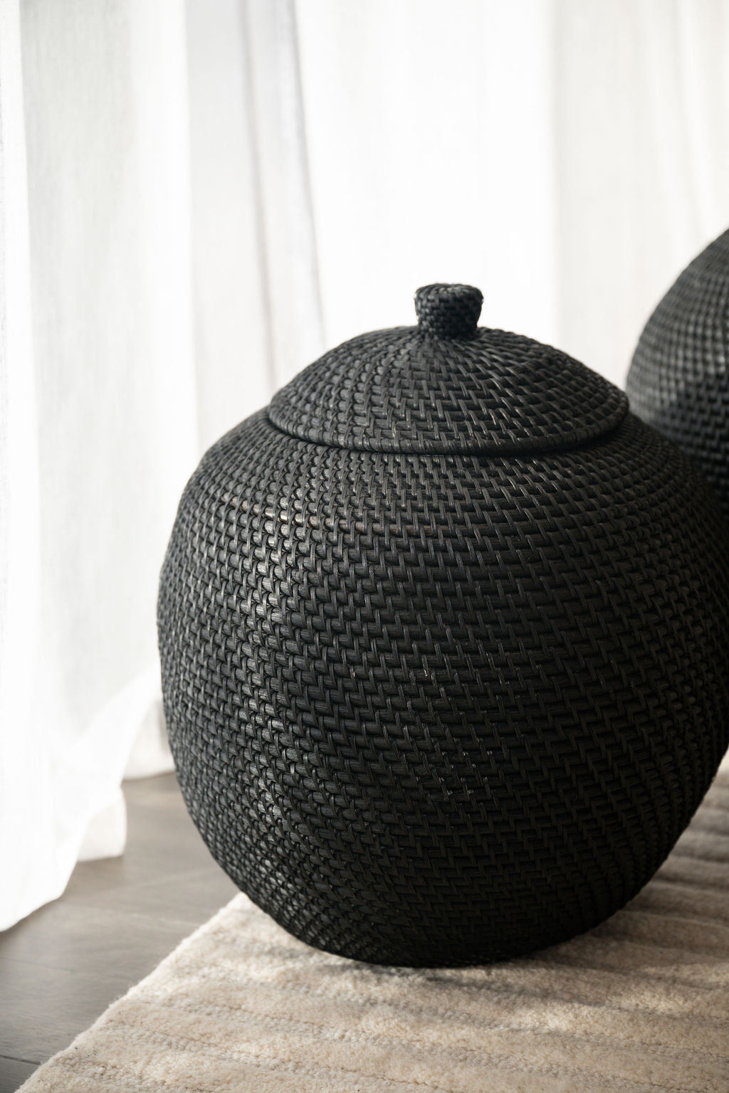 Gaia Basket — Set of 2 in Black