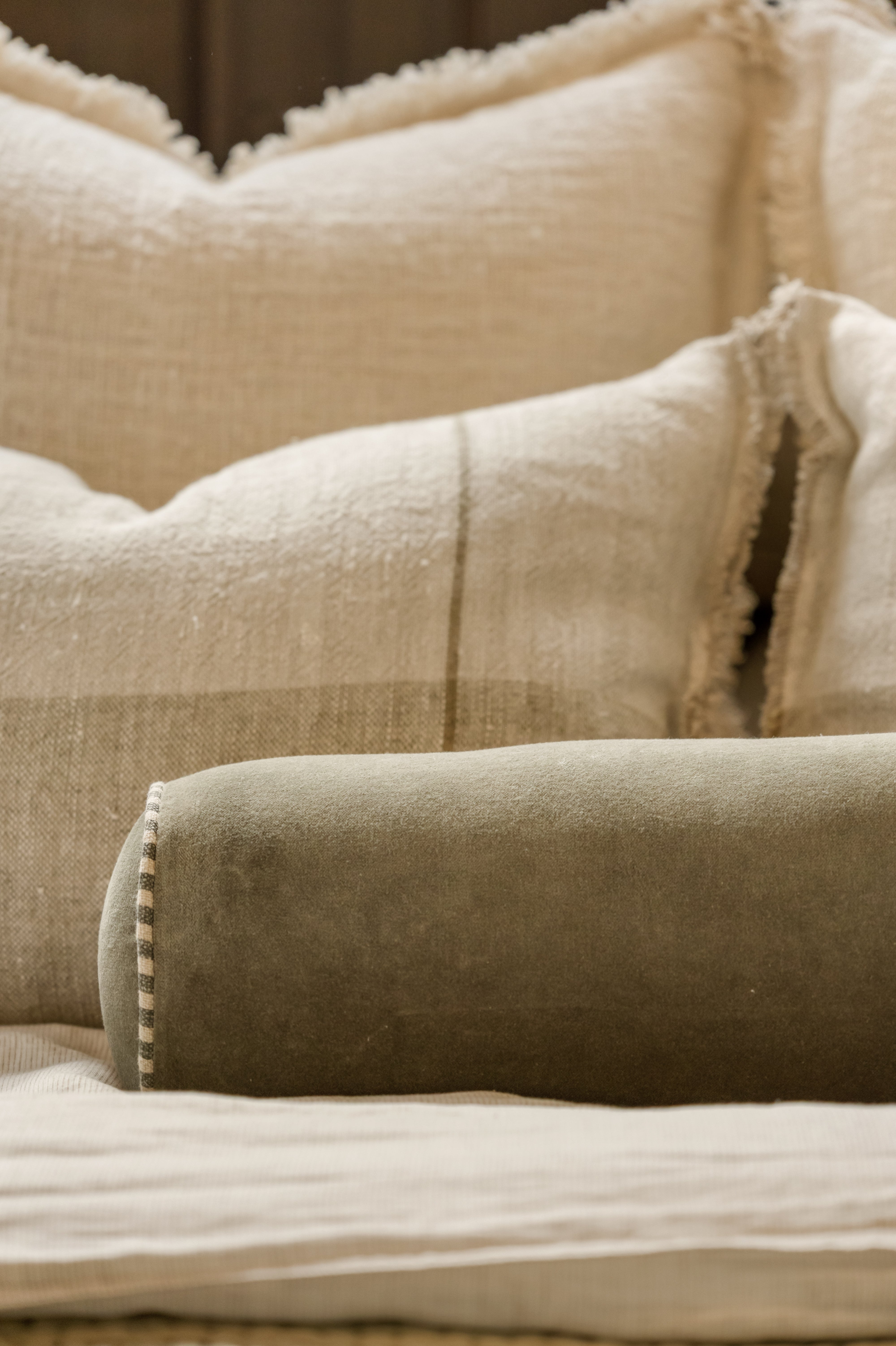 Elliot Thyme Bolster Cushion