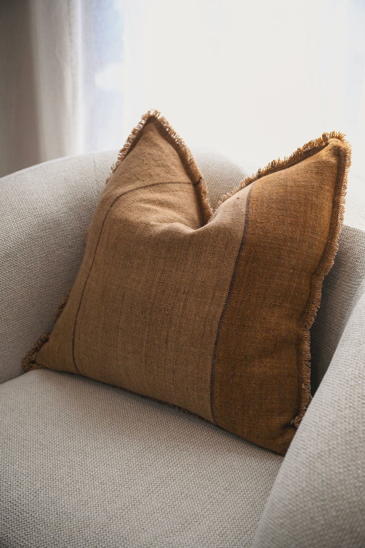 Frankton Caramel Cushion 50 x 50cm