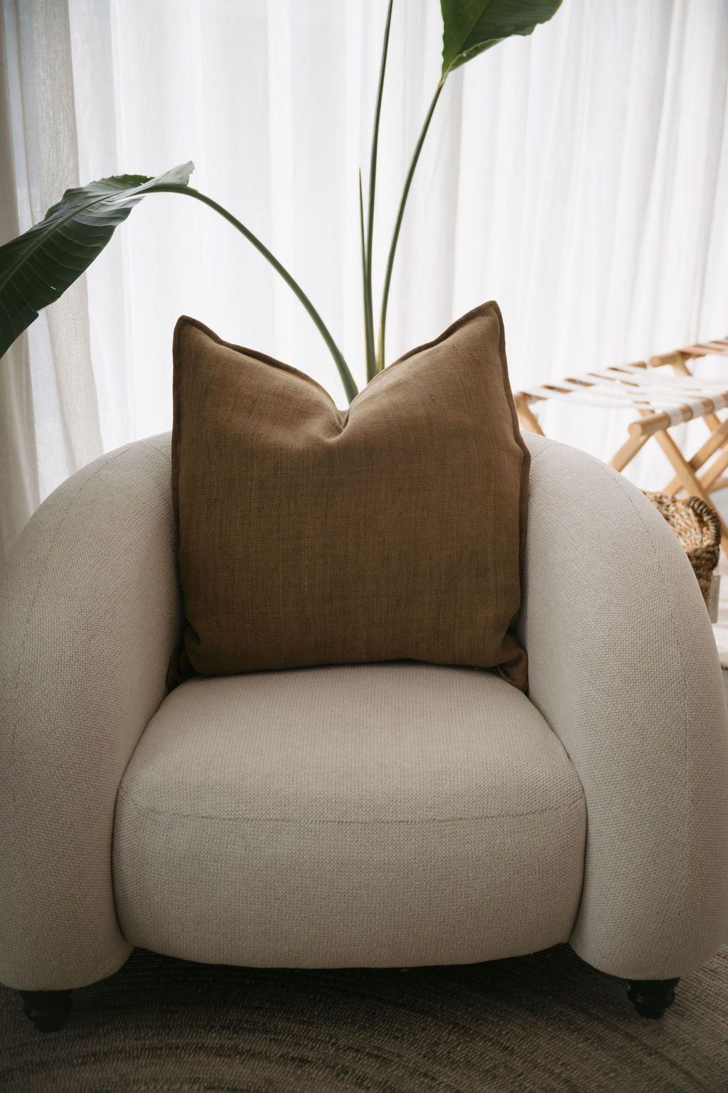 Flaxmill Linen Cushion in Fenugreek