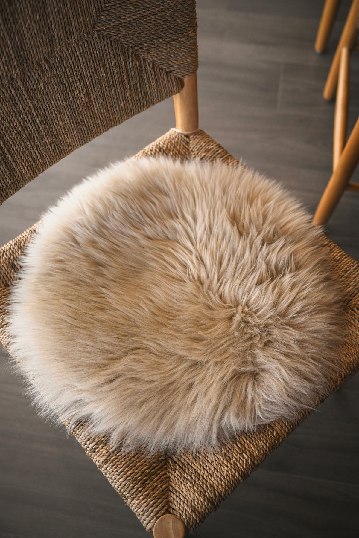 Long Wool Sheepskin Pad - Round