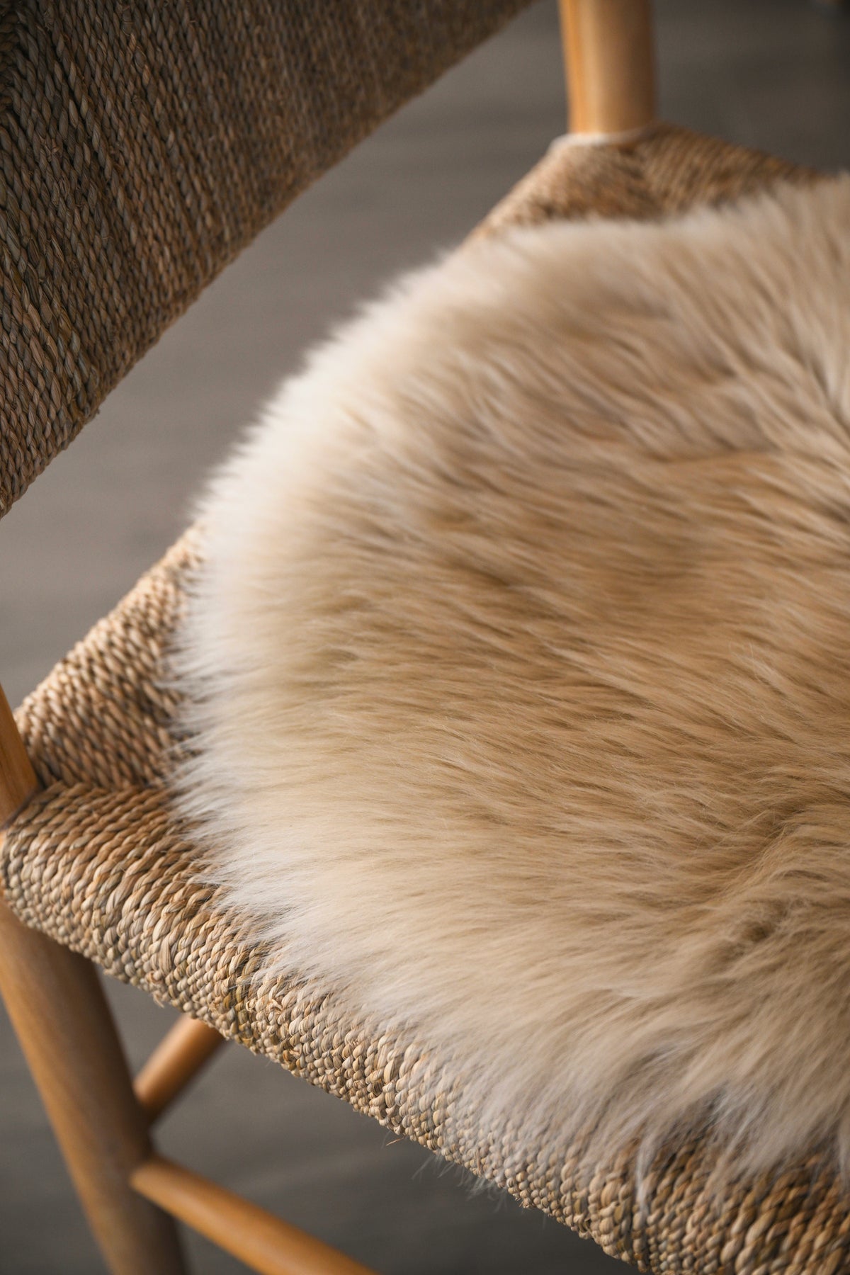 Long Wool Sheepskin Pad - Round