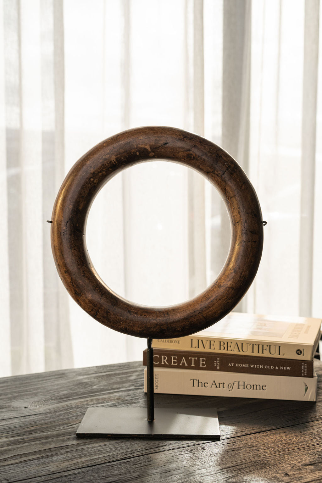 Deep Brown Marble Eternity Bracelet On Stand - 3 Sizes