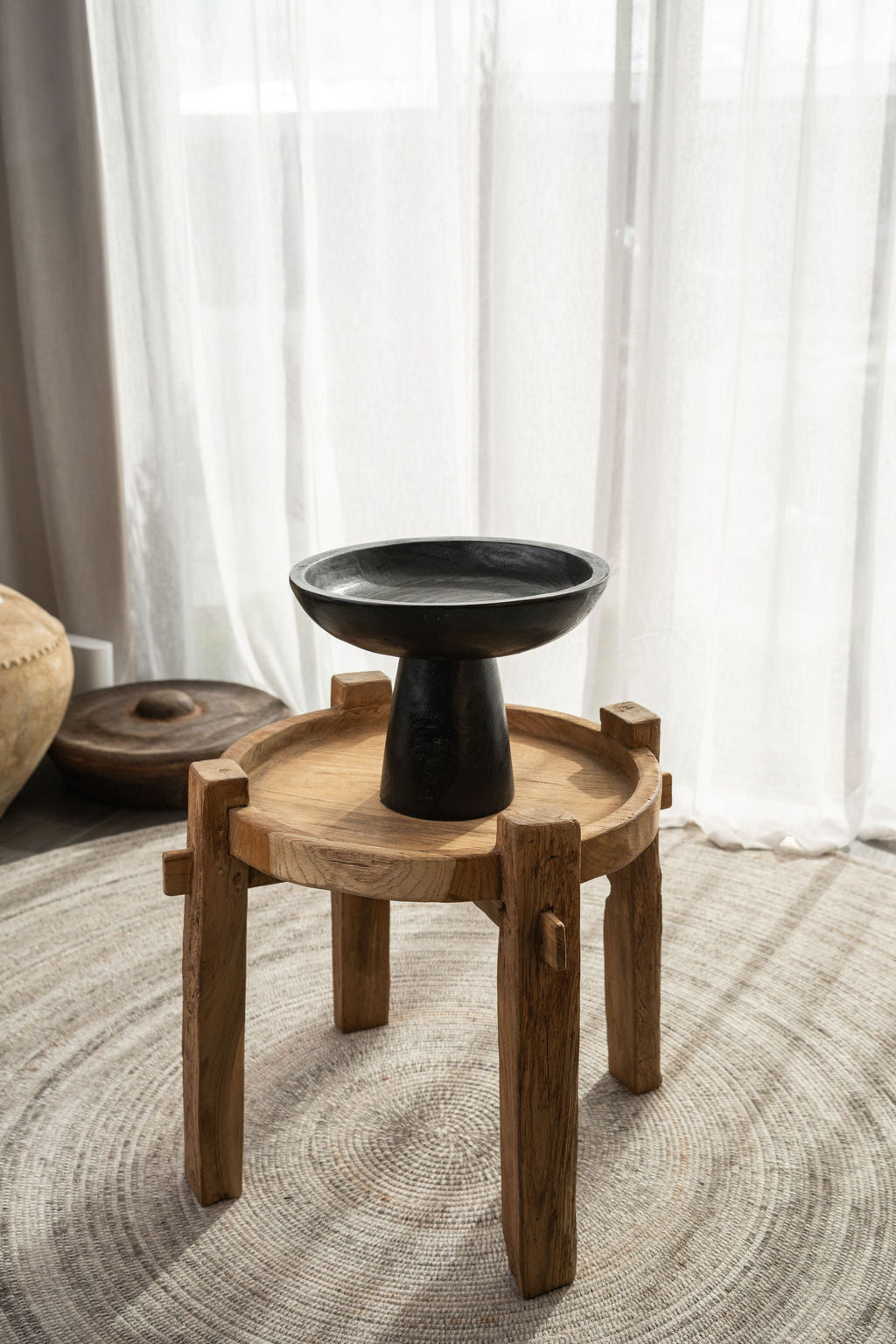 Dulang Pedestal Bowl Black