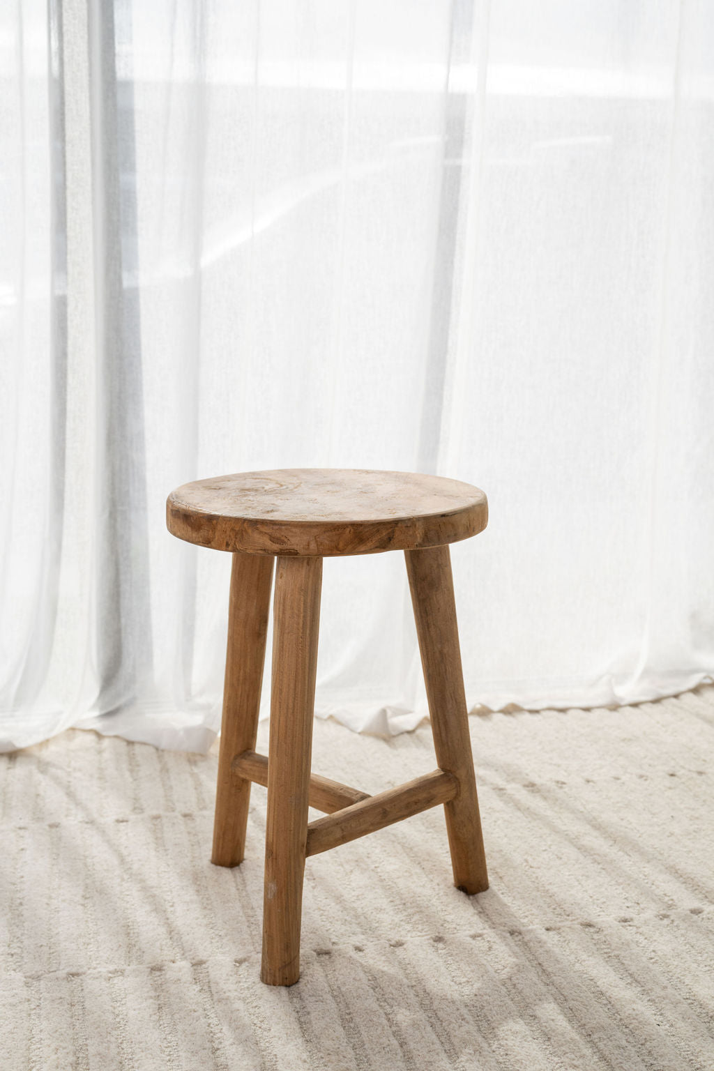 Natural Teak Stool