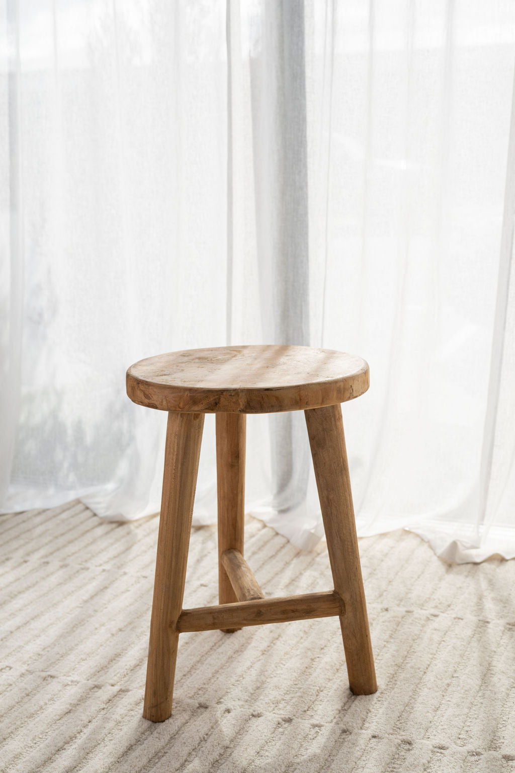 Natural Teak Stool