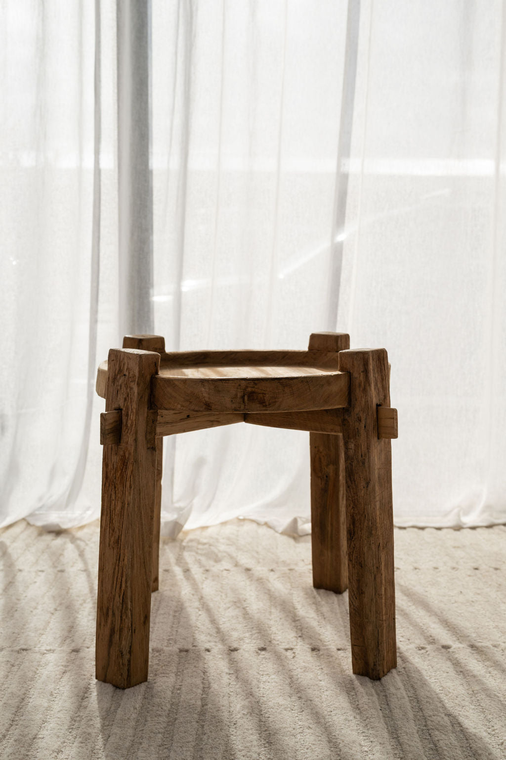Rumi Reclaimed Teak Side Table - Natural